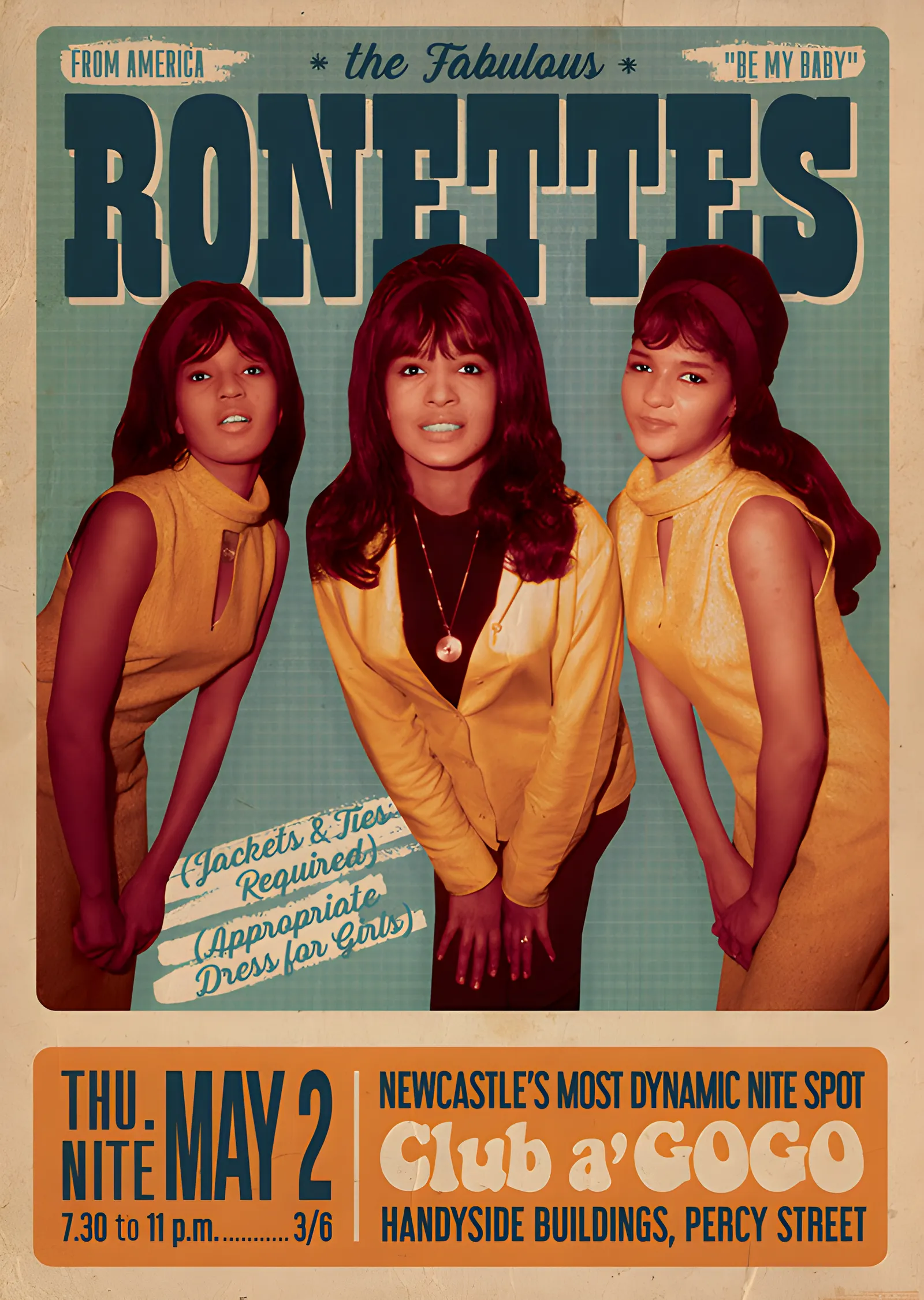 The Ronettes: Club a'GoGo metal tablo