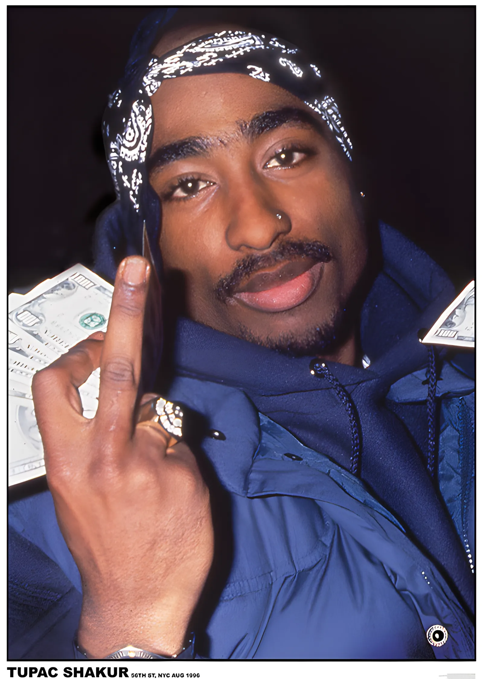 Tupac Shakur: Bandana metal tablo