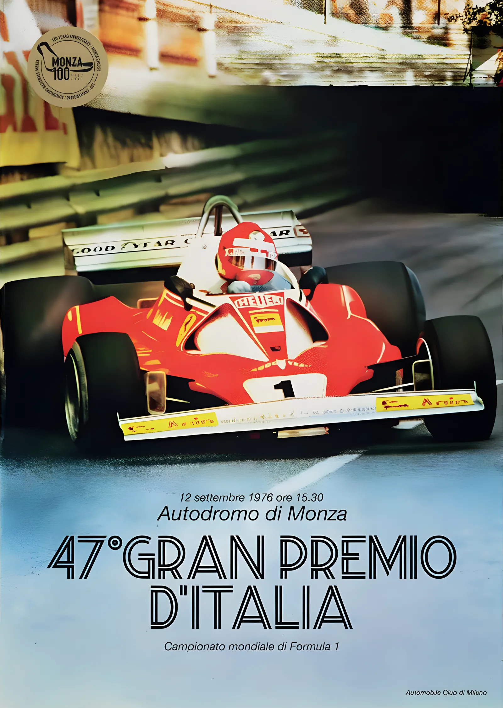 Monza Pisti · 1976 100. Yıl metal tablo