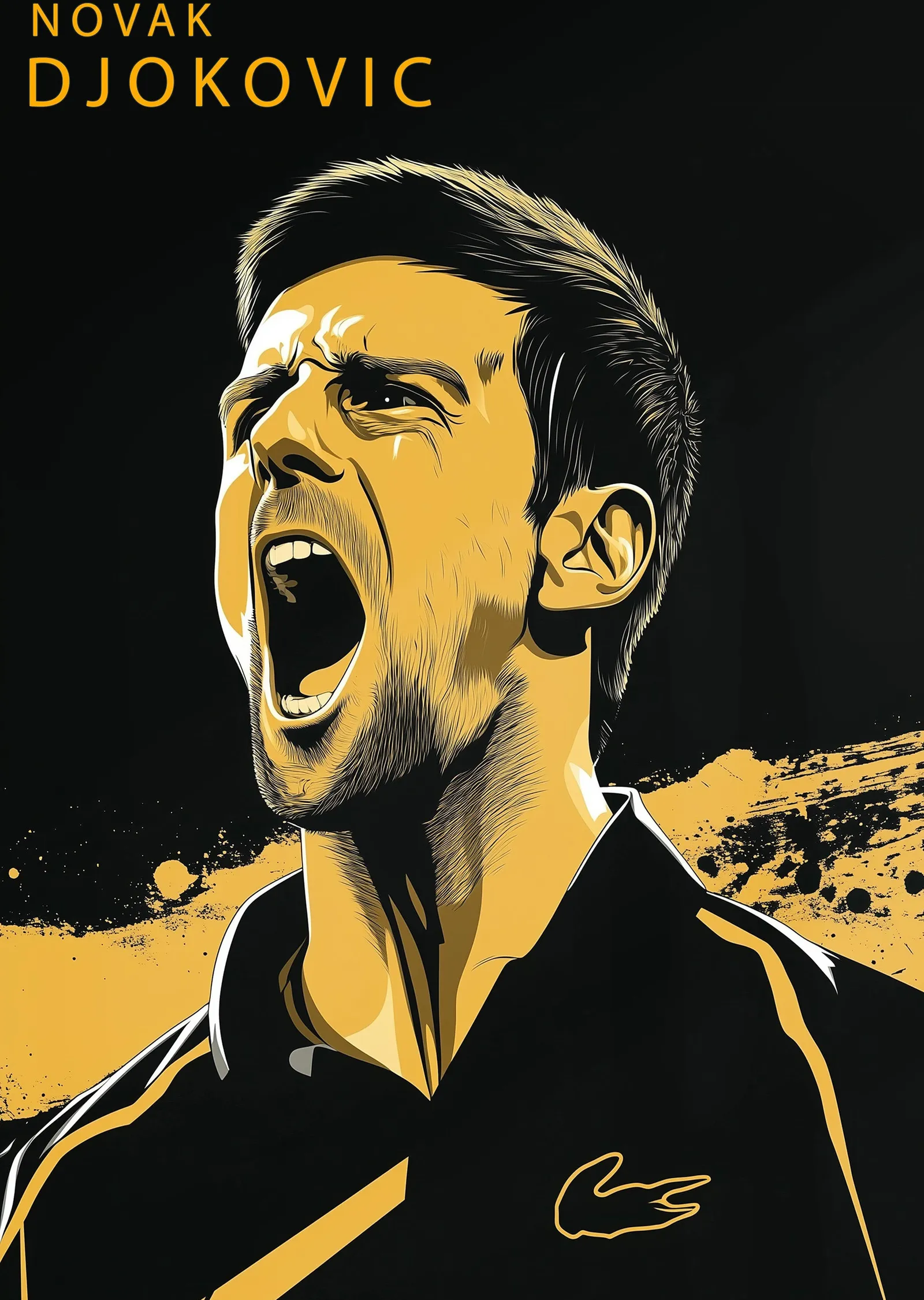 Novak Djokovic metal tablo