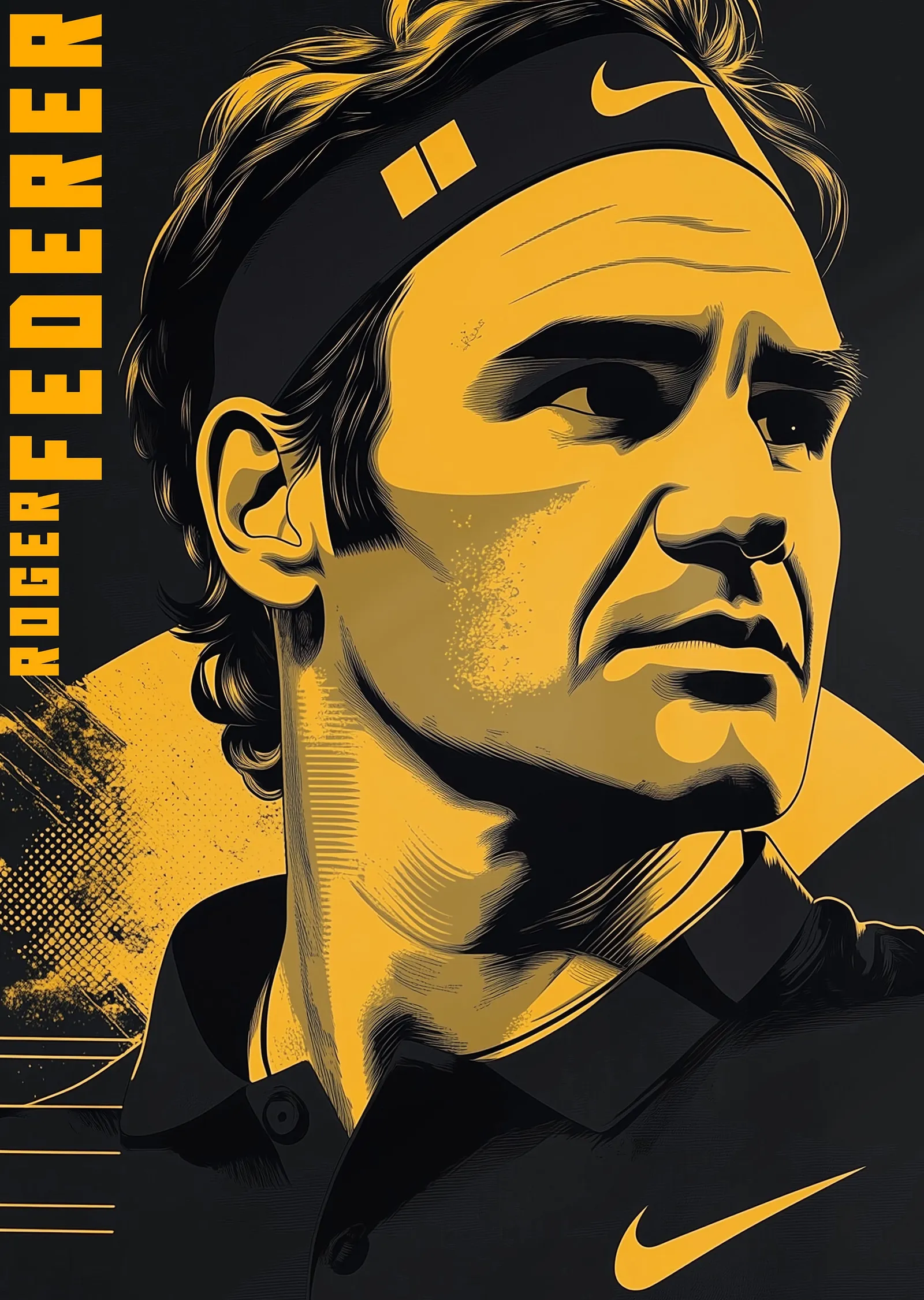 Roger Federer metal tablo