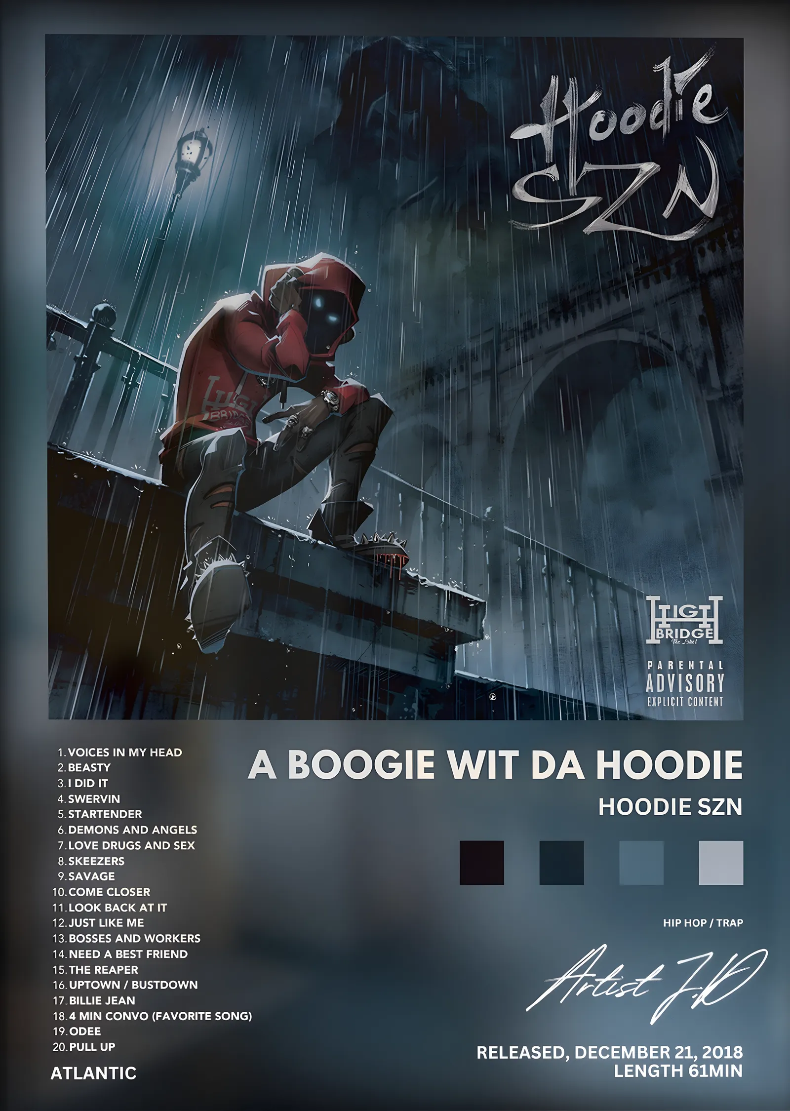 A Boogie wit da Hoodie: Hoodie SZN metal tablo