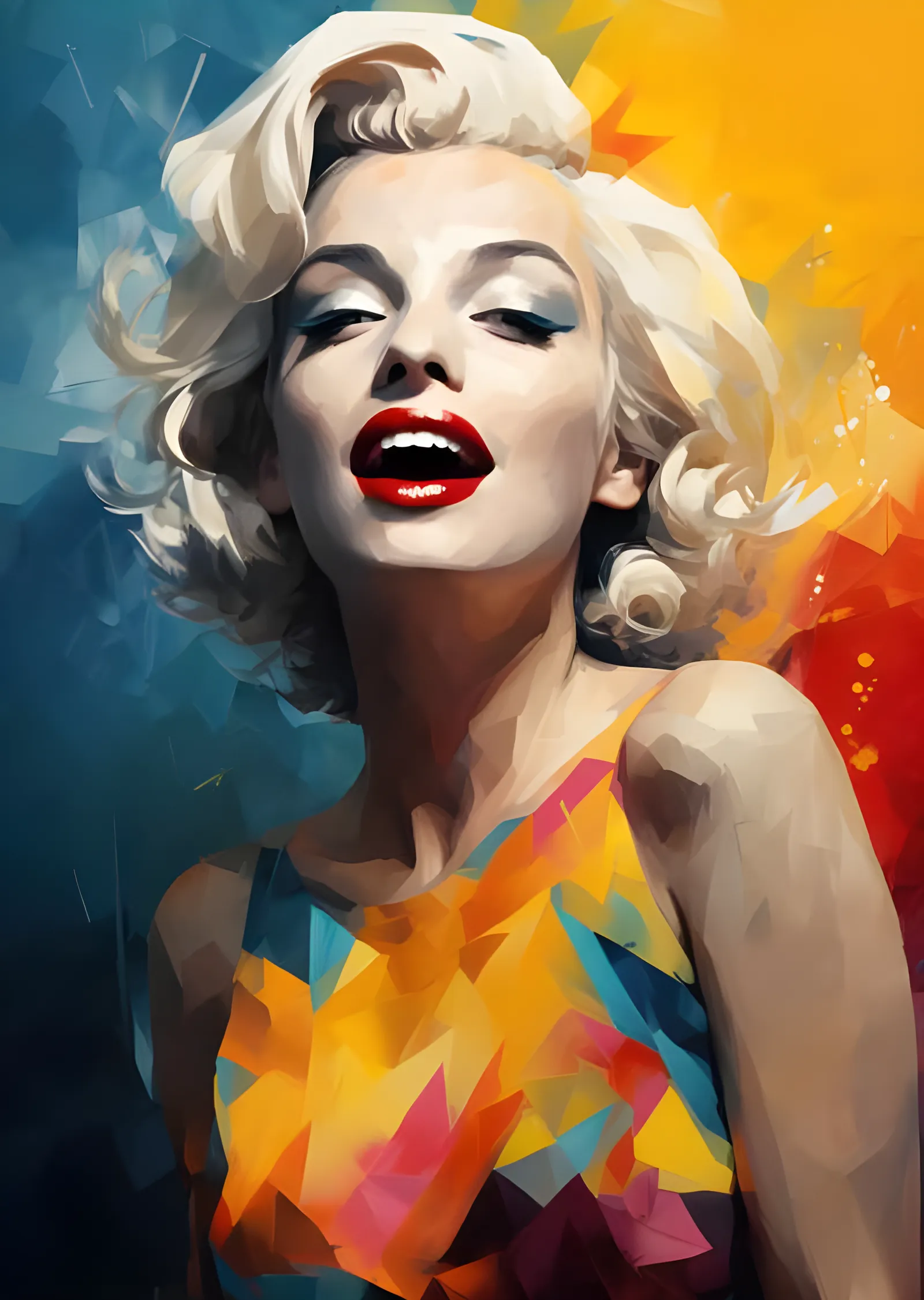 Marilyn Monroe - Renkli Pop Art metal tablo