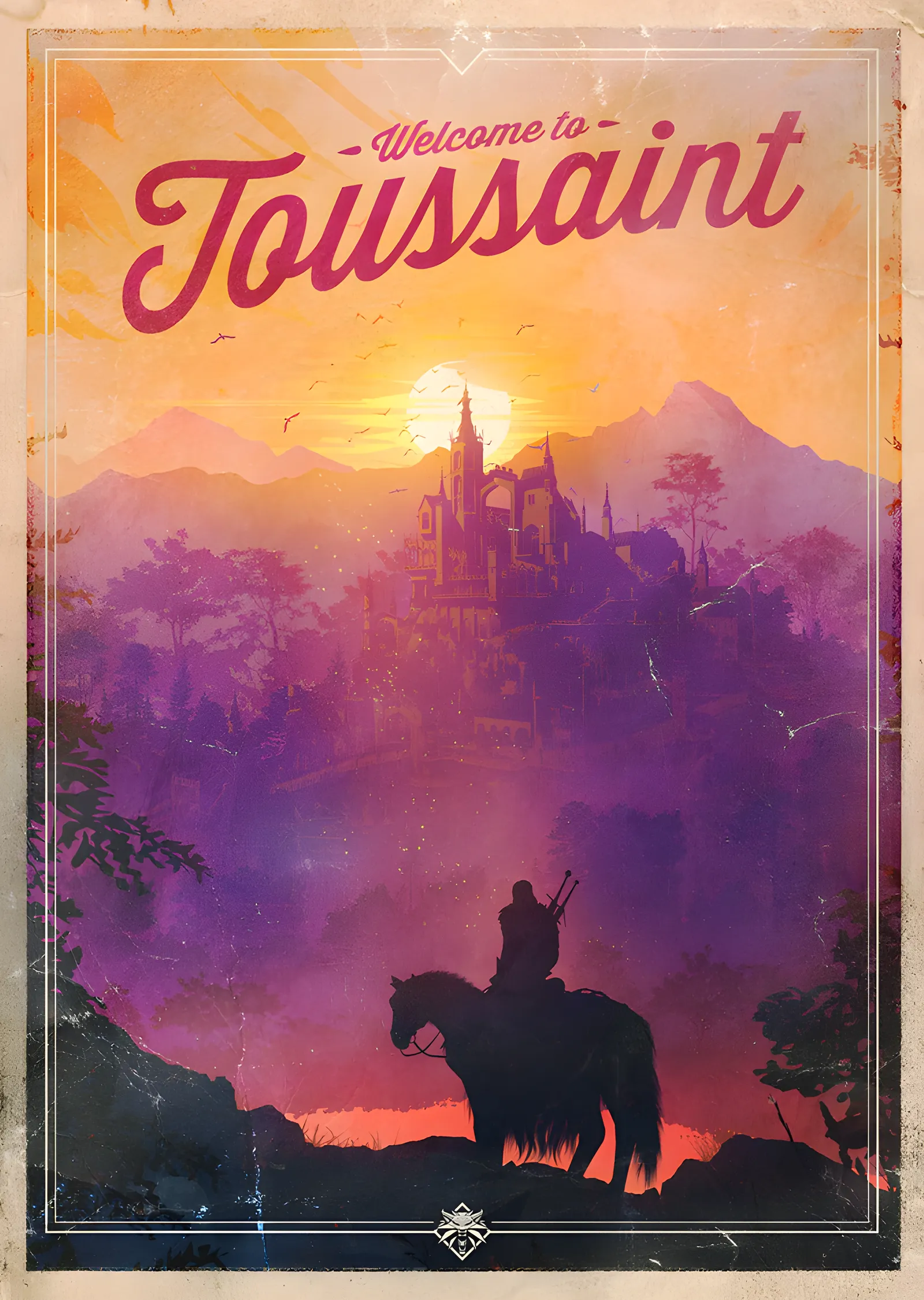 The Witcher III: Welcome to Toussaint metal tablo