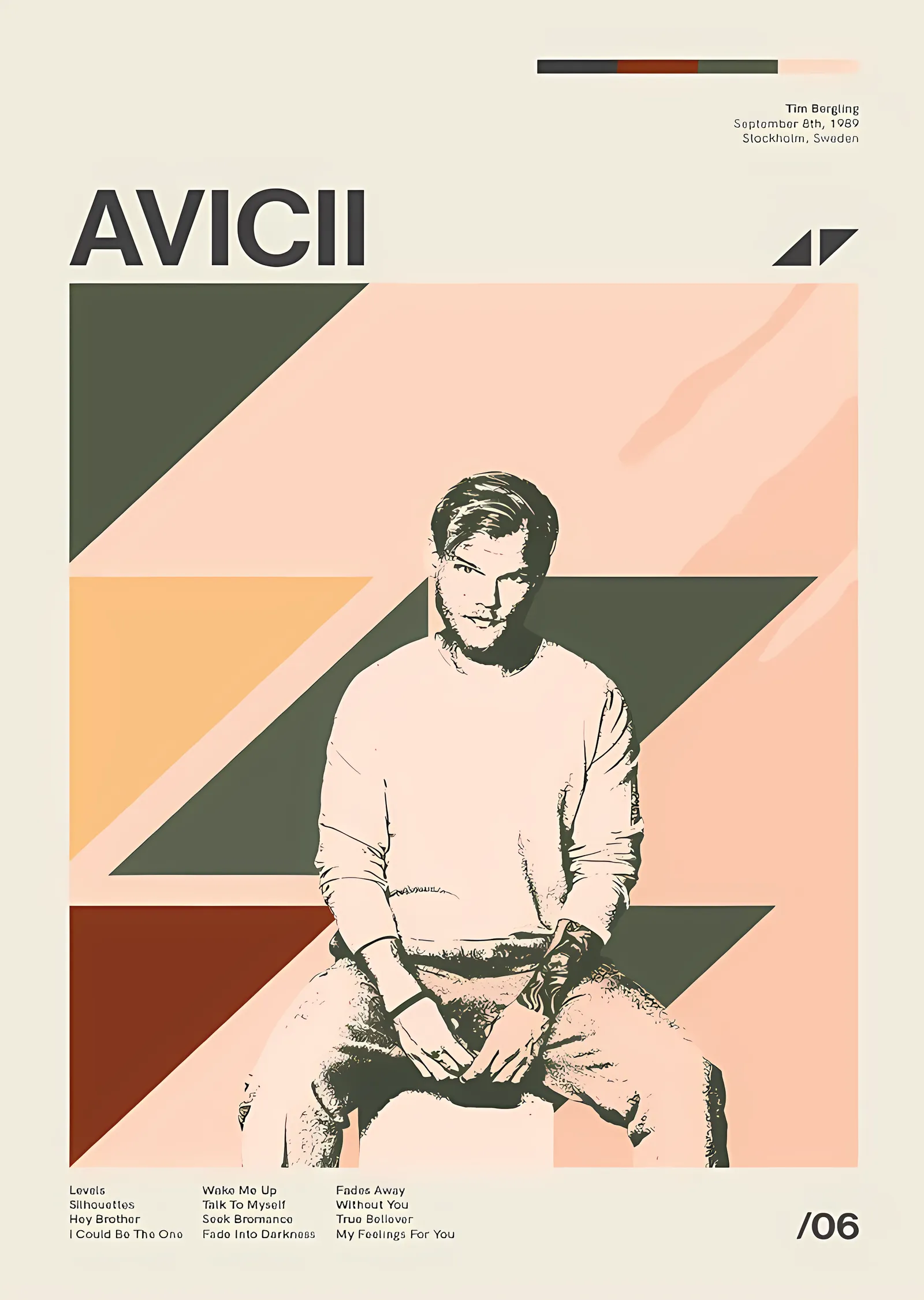 Avicii metal tablo