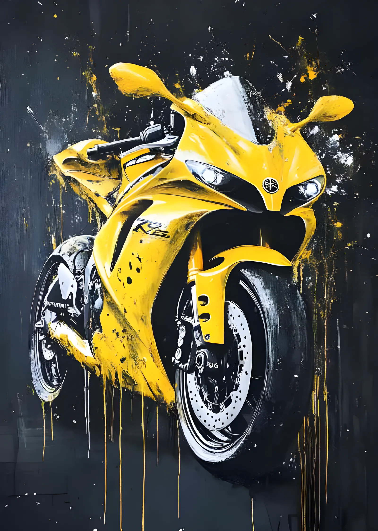 Yamaha R6 - Sıçrama metal tablo