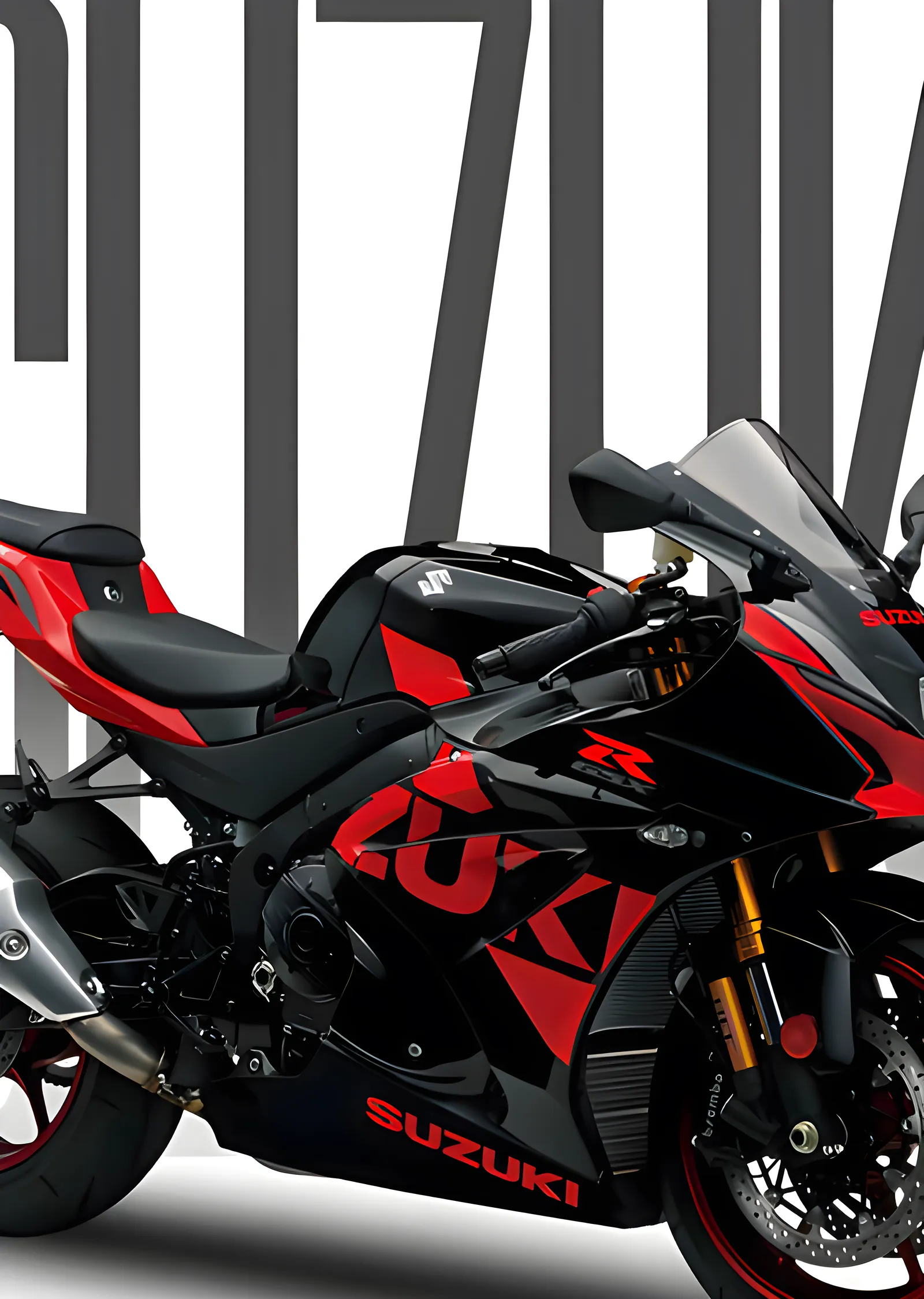 Suzuki GSX-R - Kırmızı Siyah metal tablo