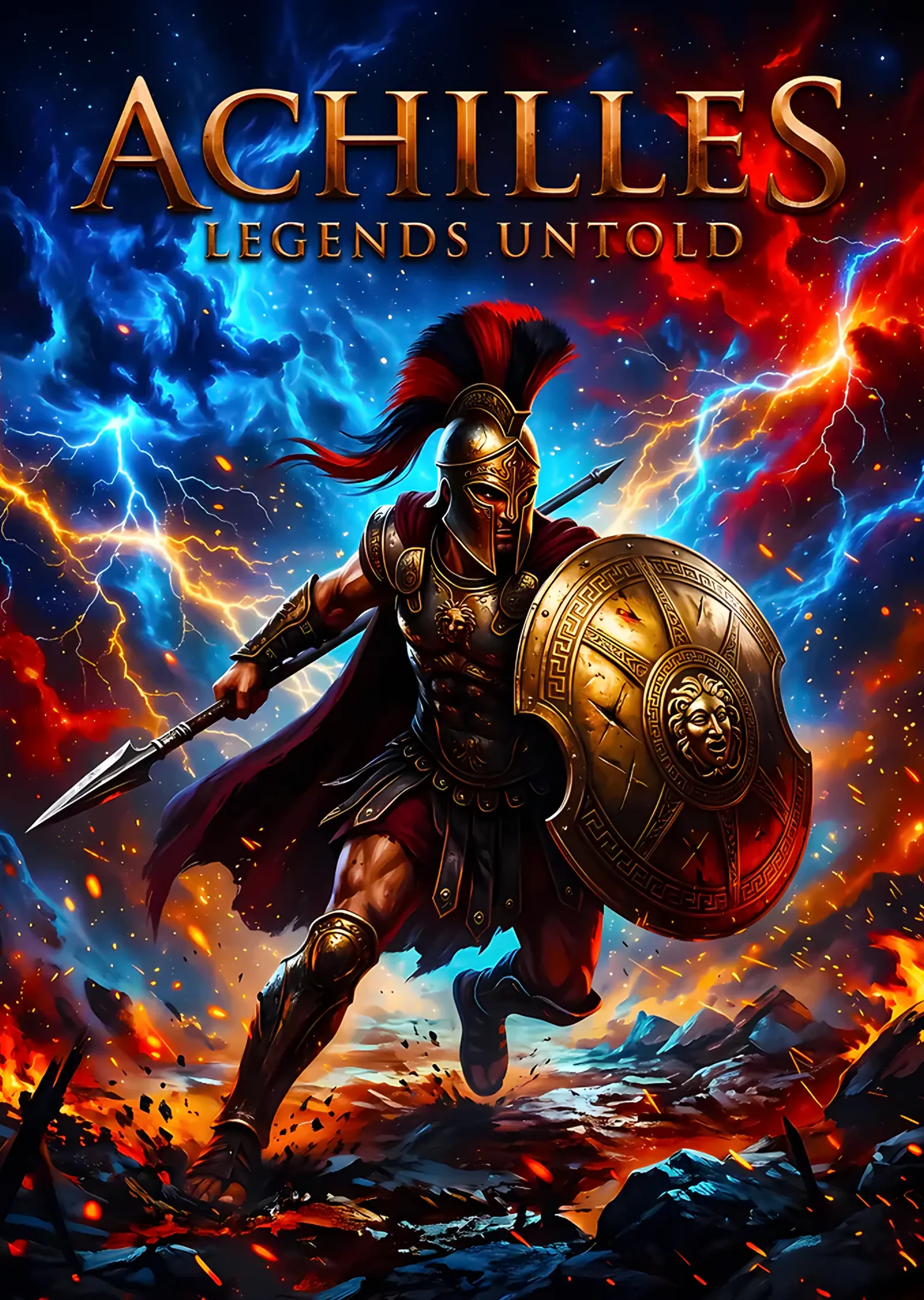 Achilles Legends Untold: Miğferli Yunan Savaşçısı metal tablo