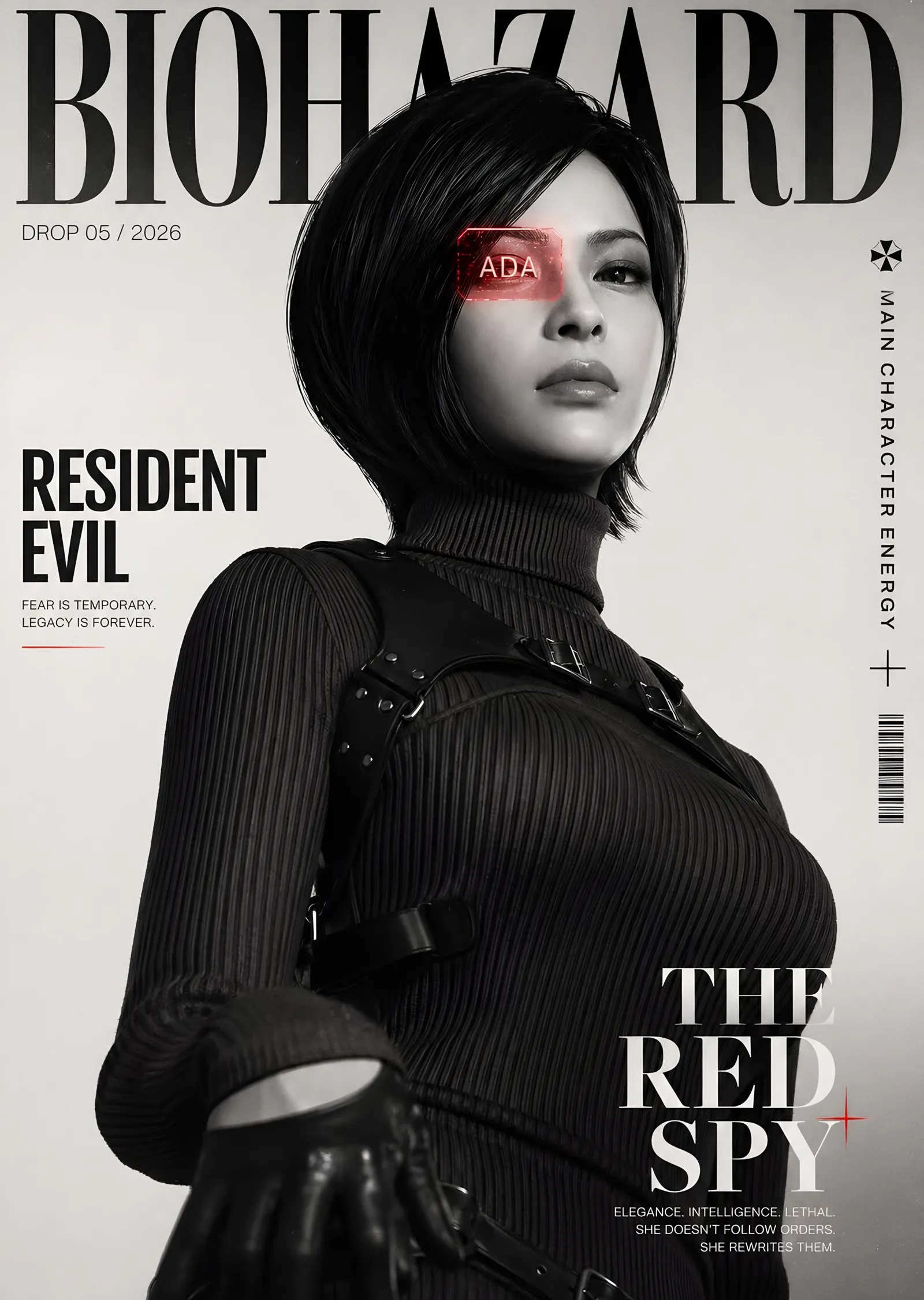 Ada Wong - Biohazard Dergi Kapağı metal tablo