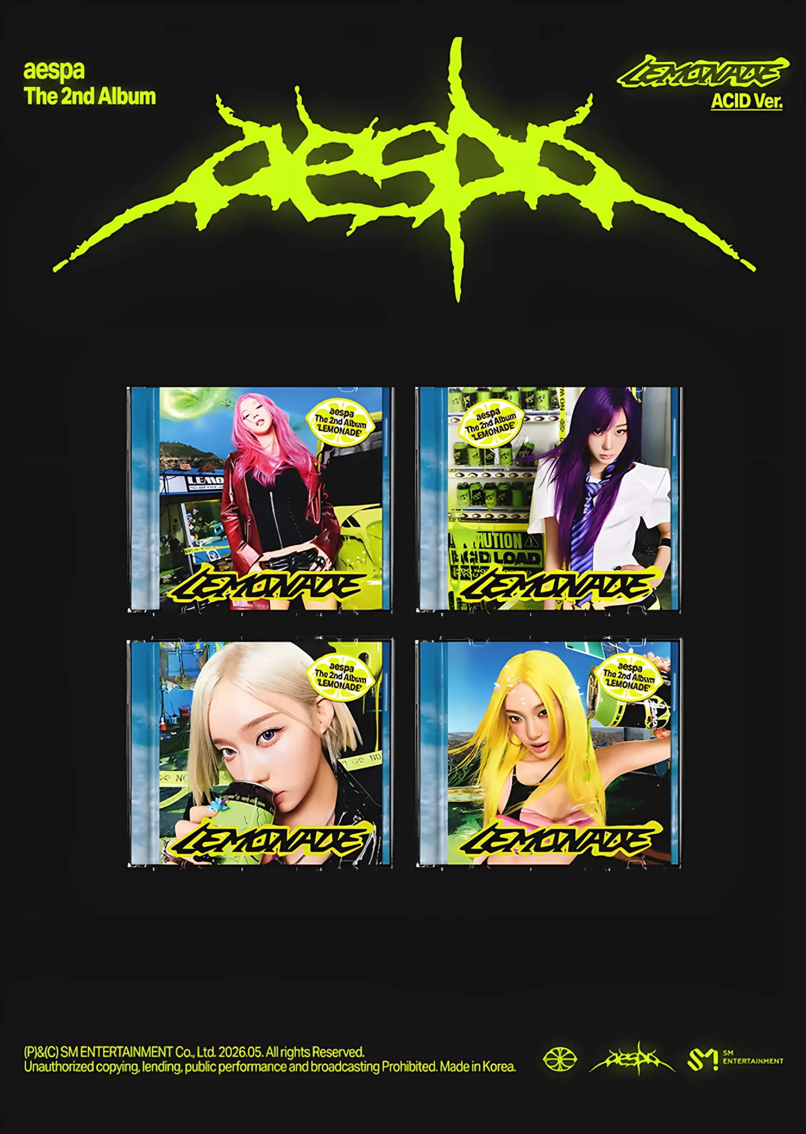 aespa - Lemonade metal tablo