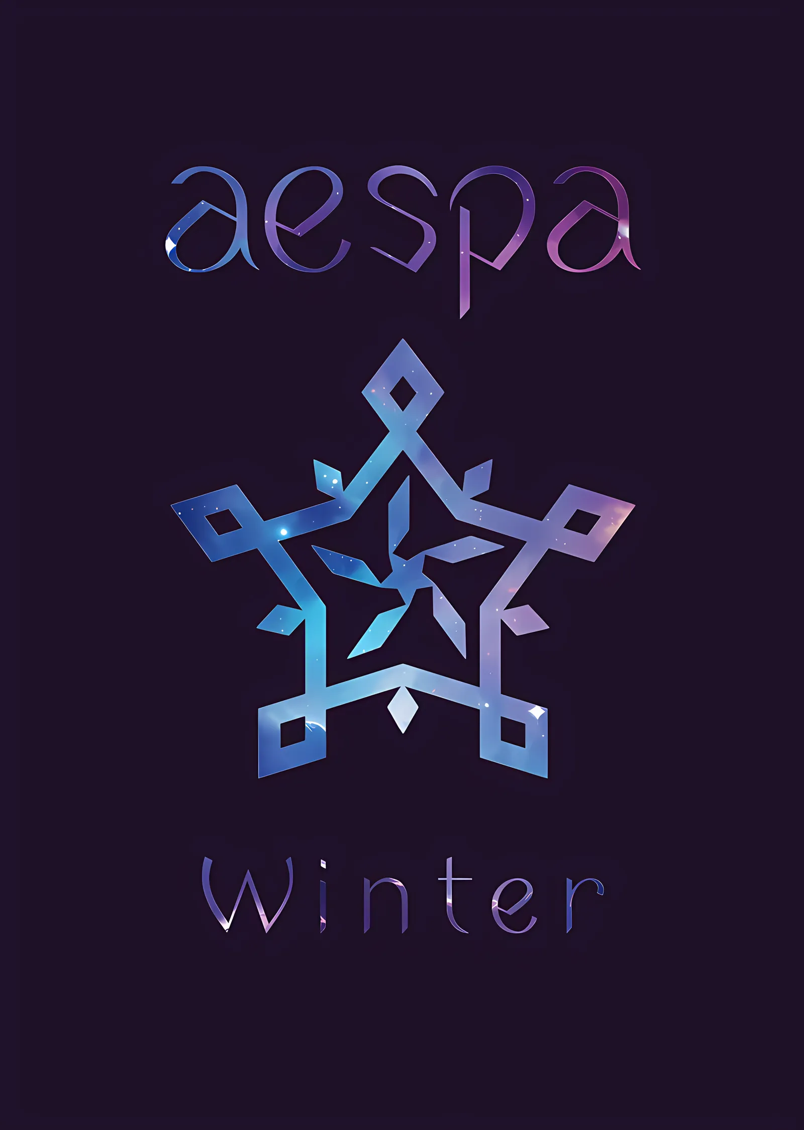 aespa - Winter metal tablo