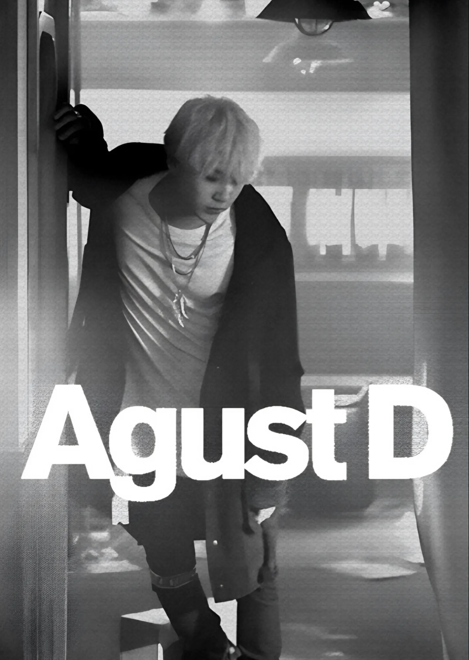 Agust D - Siyah Beyaz Koridor metal tablo