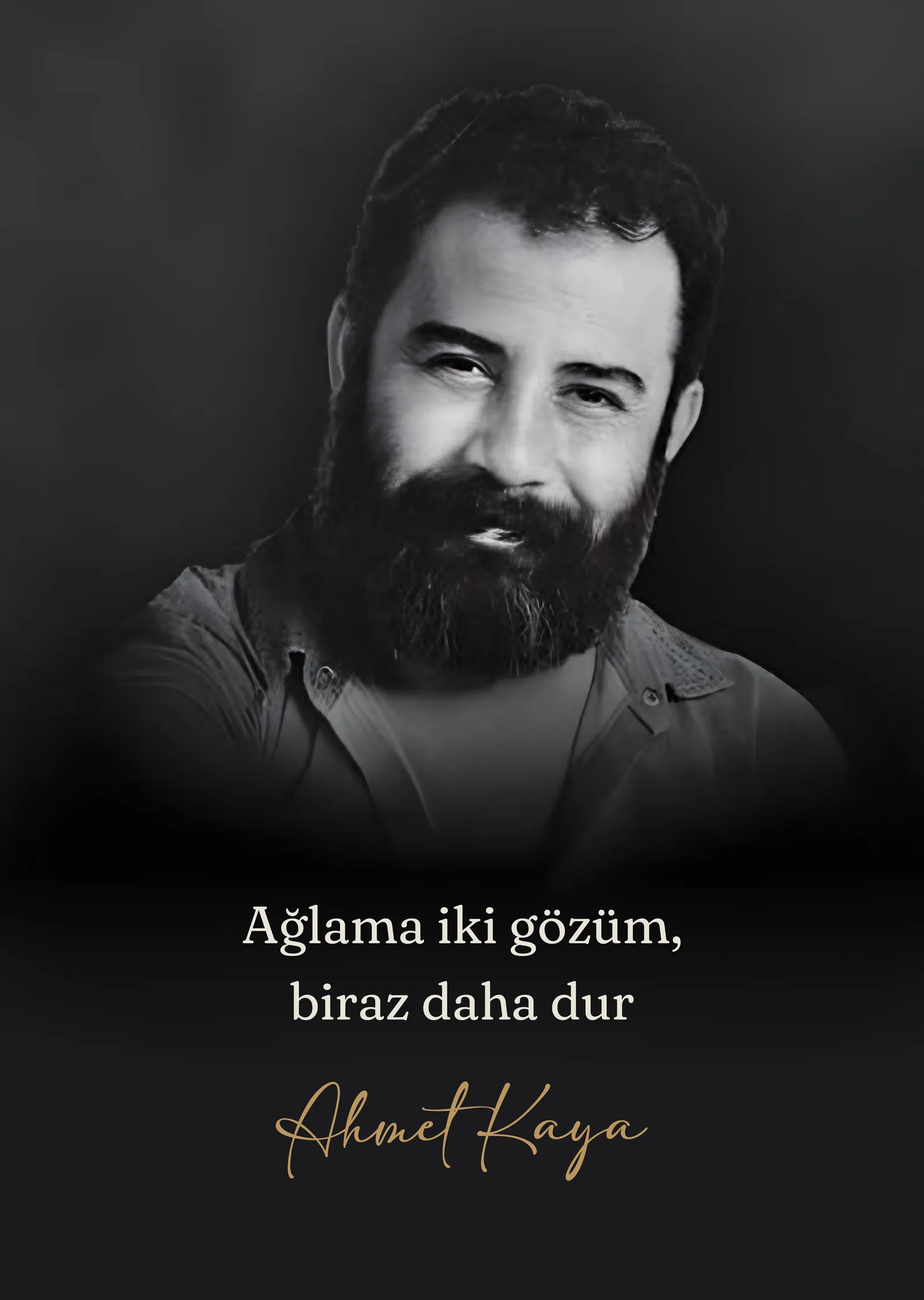 Ahmet Kaya - Ağlama İki Gözüm Biraz Daha Dur metal tablo