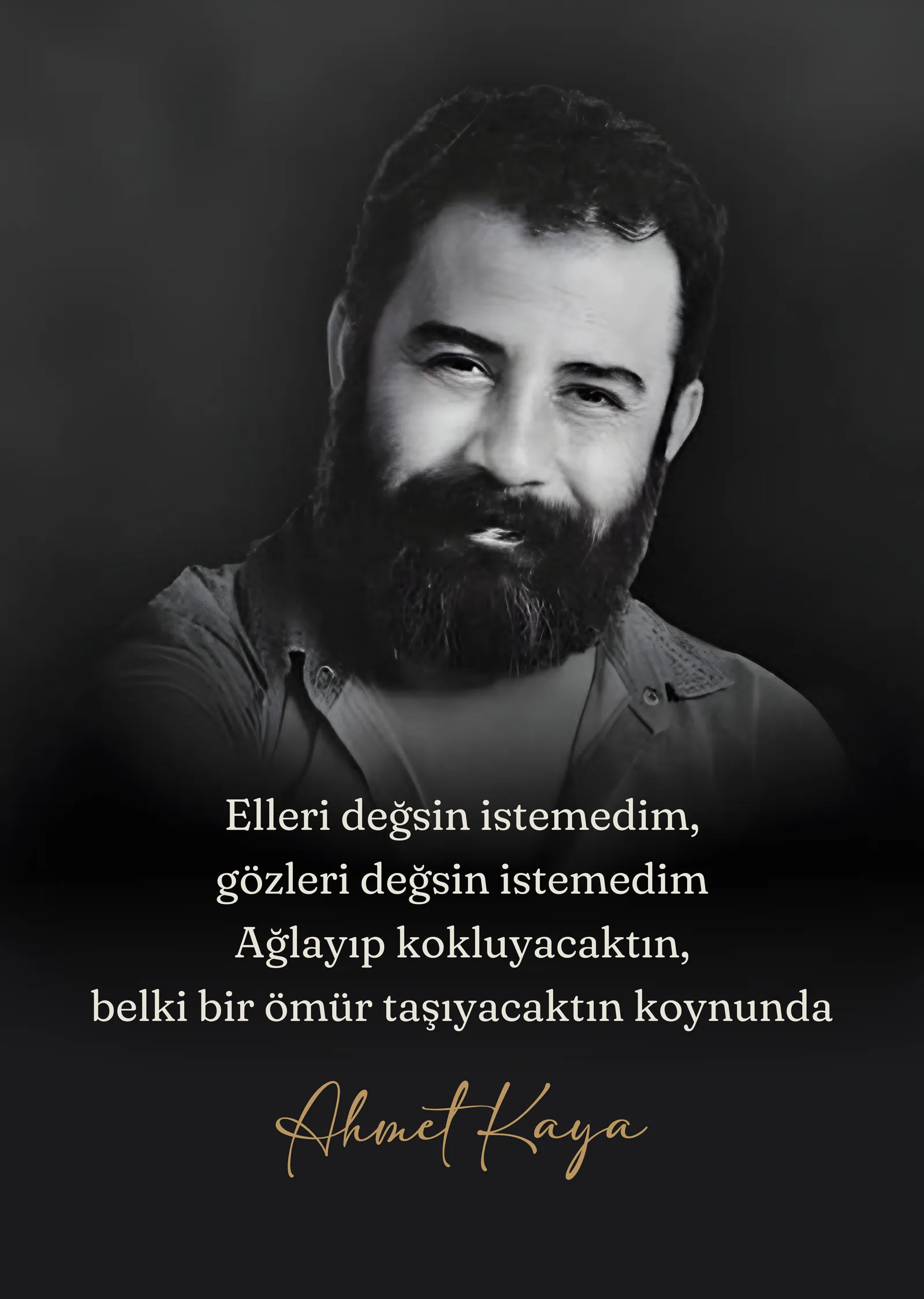 Ahmet Kaya - Elleri Değsin İstemedim metal tablo