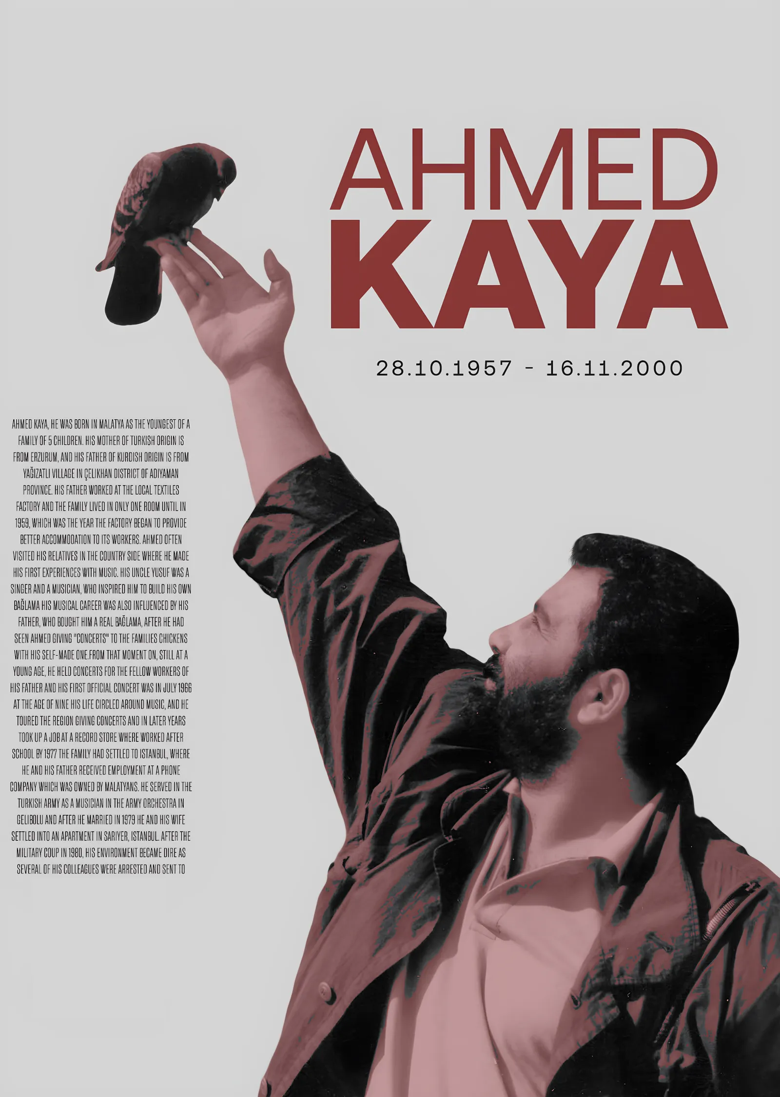 Ahmet Kaya - Güvercin metal tablo