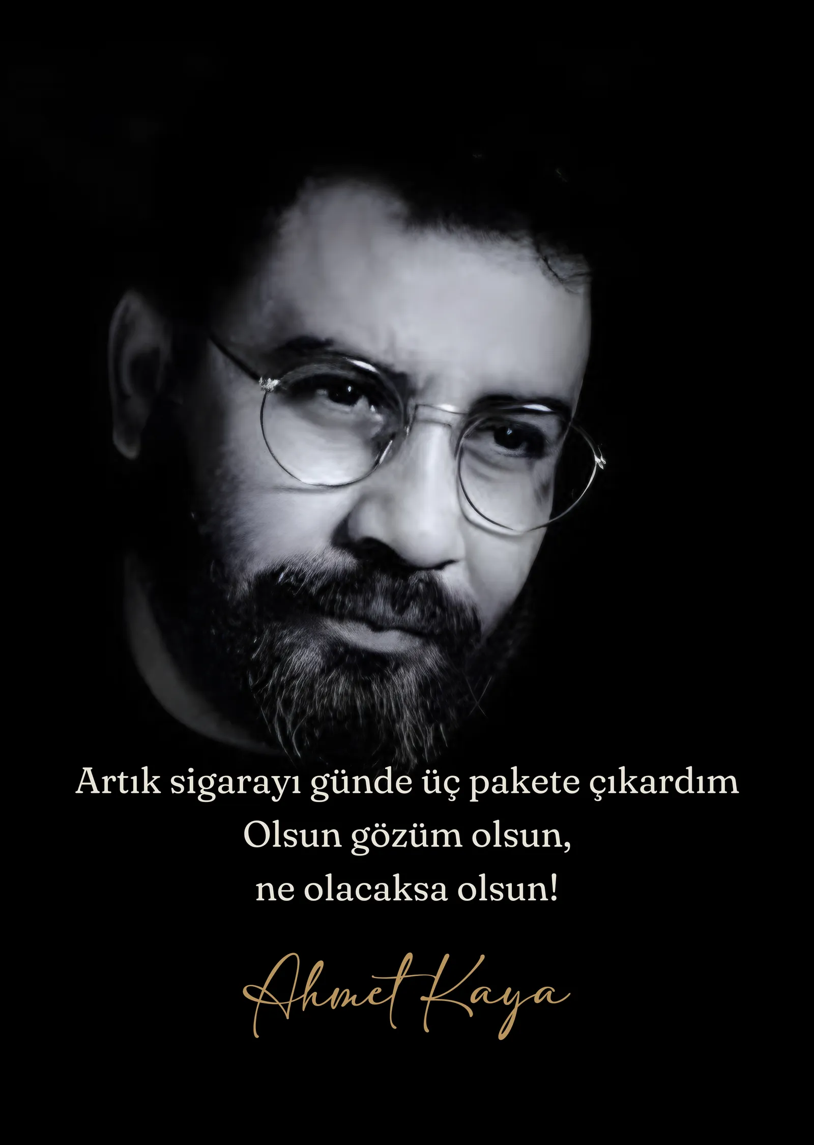 Ahmet Kaya - Olsun Gözüm Olsun Ne Olacaksa Olsun metal tablo