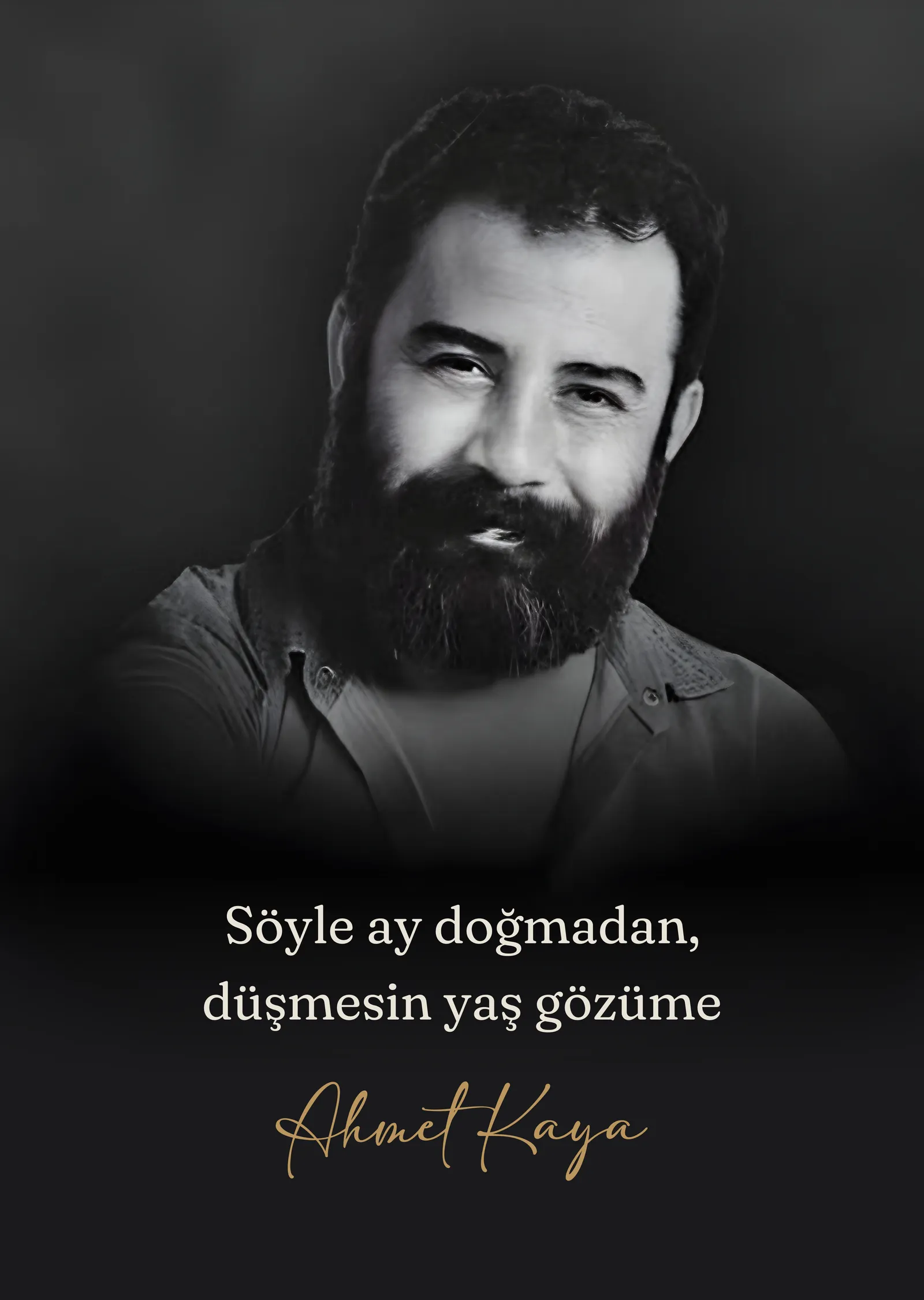 Ahmet Kaya - Söyle Ay Doğmadan Düşmesin Yaş Gözüme metal tablo