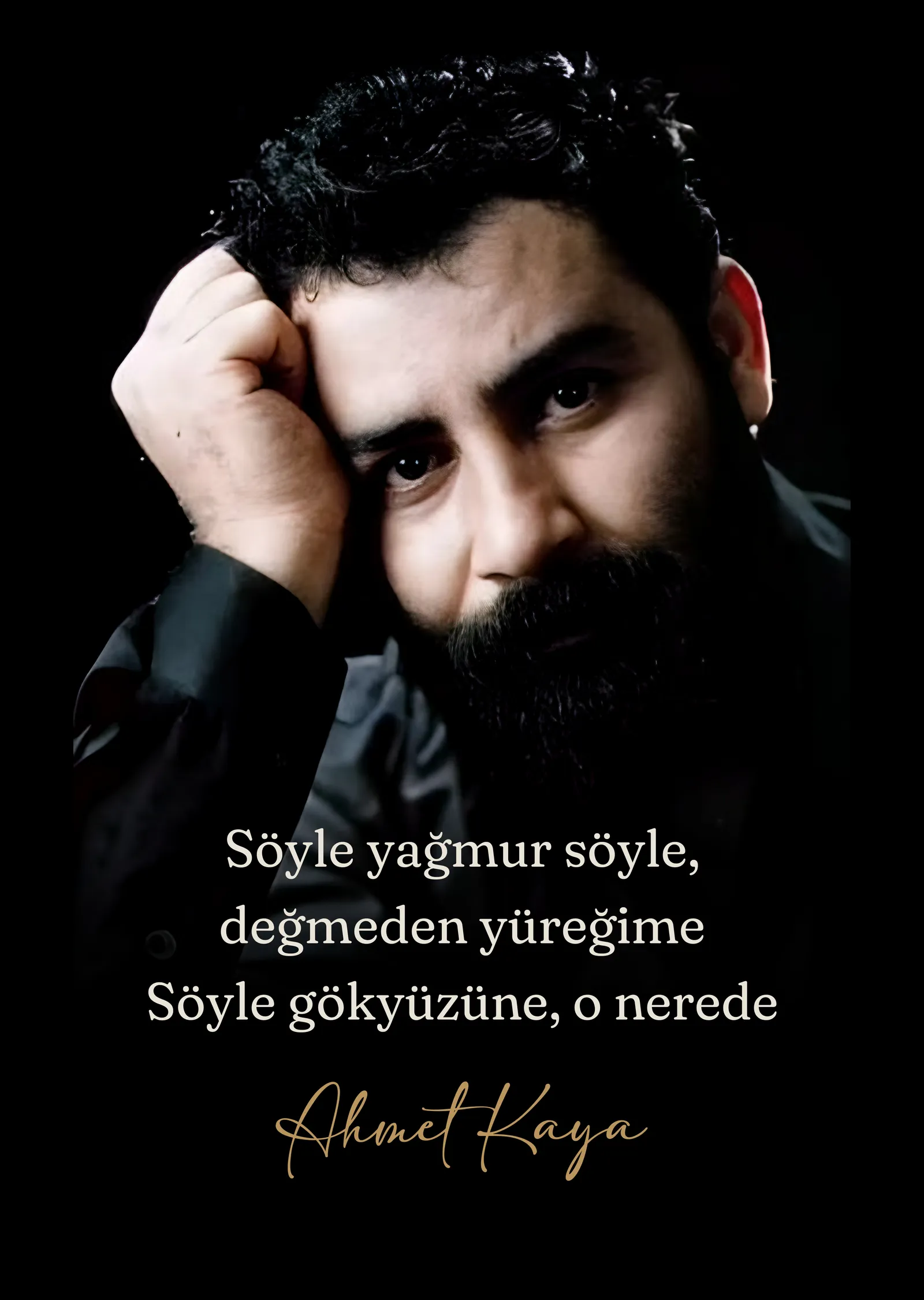 Ahmet Kaya - Söyle Yağmur Söyle metal tablo