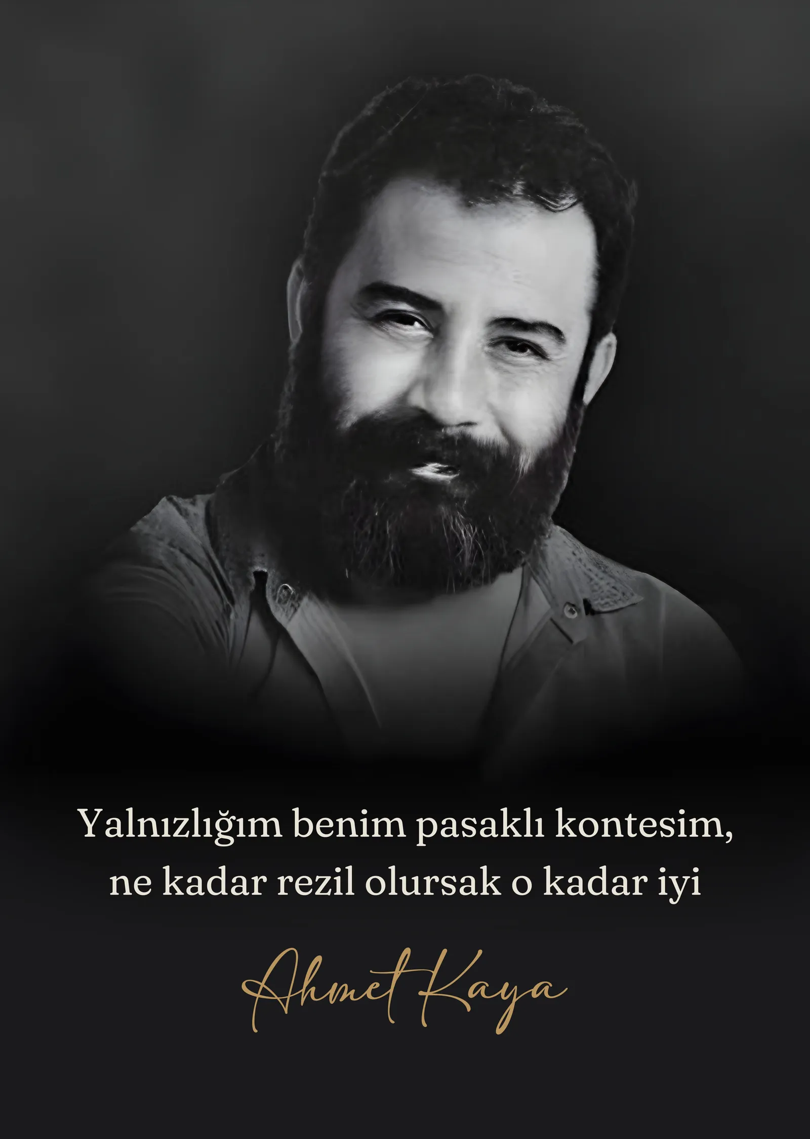 Ahmet Kaya - Yalnızlığım Benim Pasaklı Kontesim metal tablo