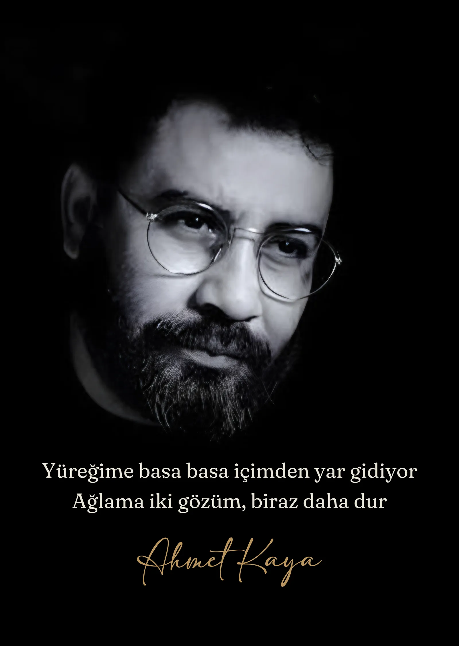 Ahmet Kaya - Yüreğime Basa Basa İçimden Yar Gidiyor metal tablo