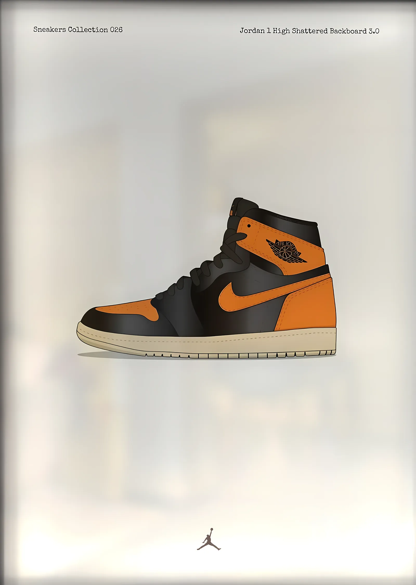 Air Jordan 1 High: Shattered Backboard metal tablo