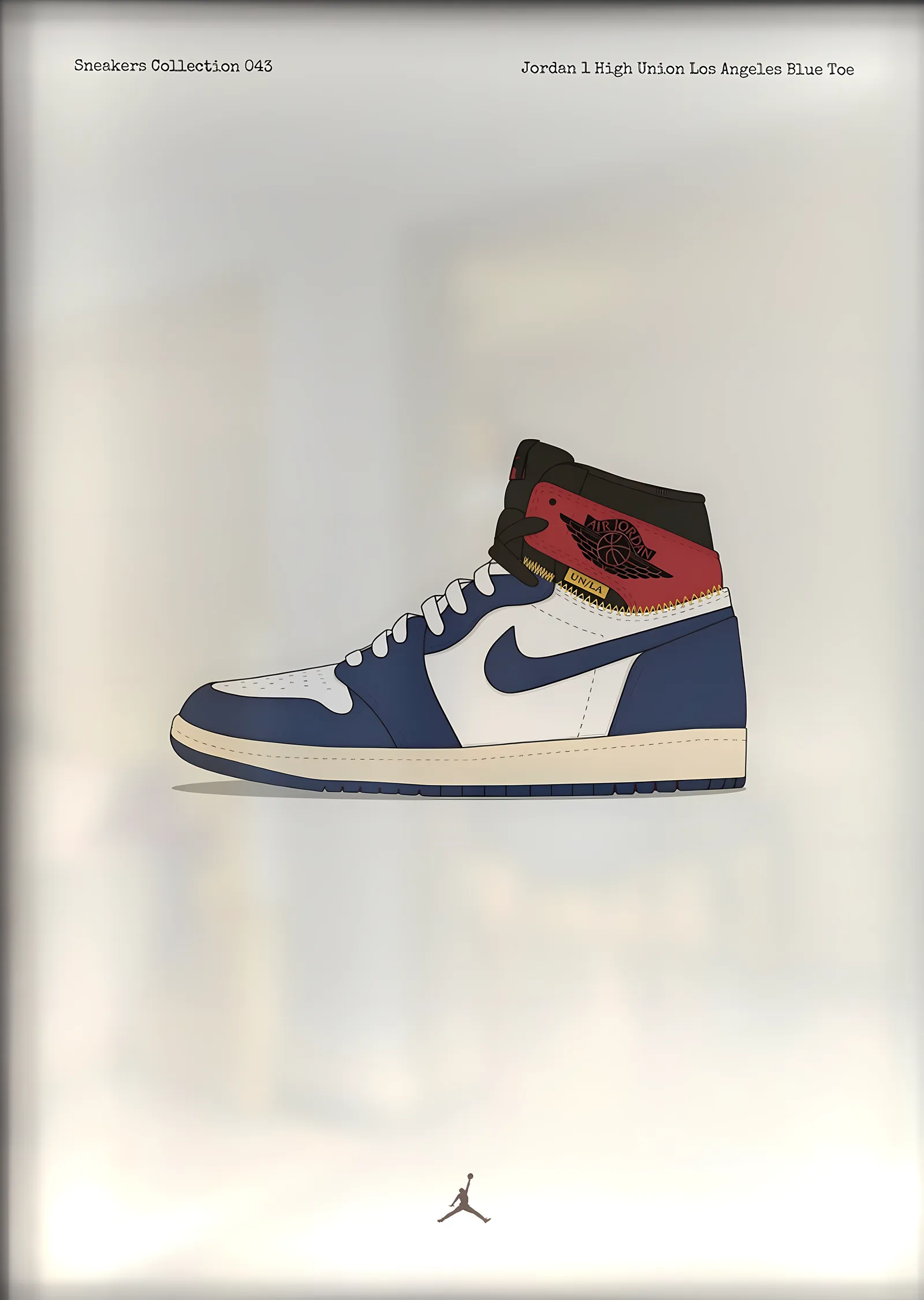 Air Jordan 1 High: Union Los Angeles metal tablo