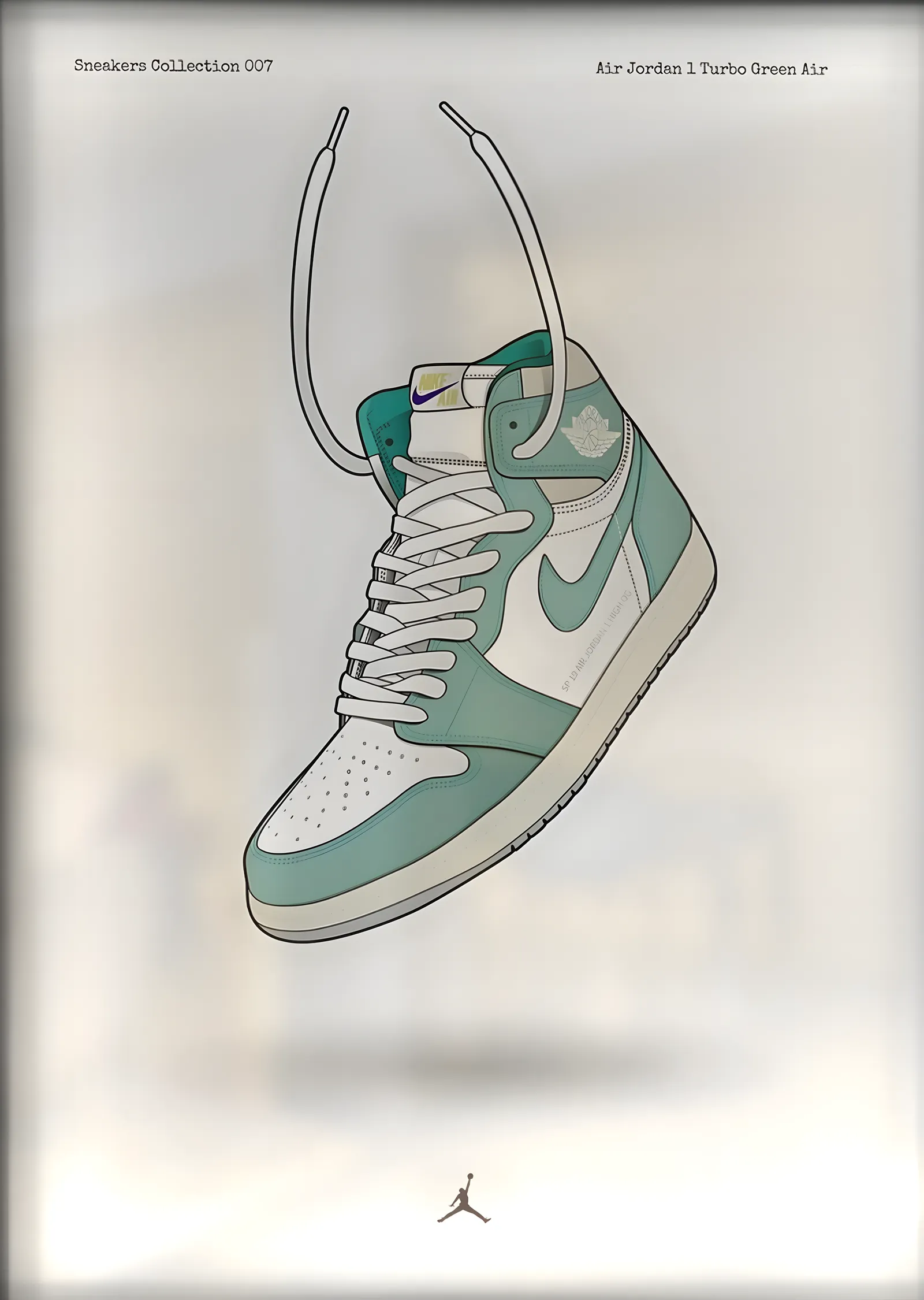 Air Jordan 1: Turbo Green metal tablo