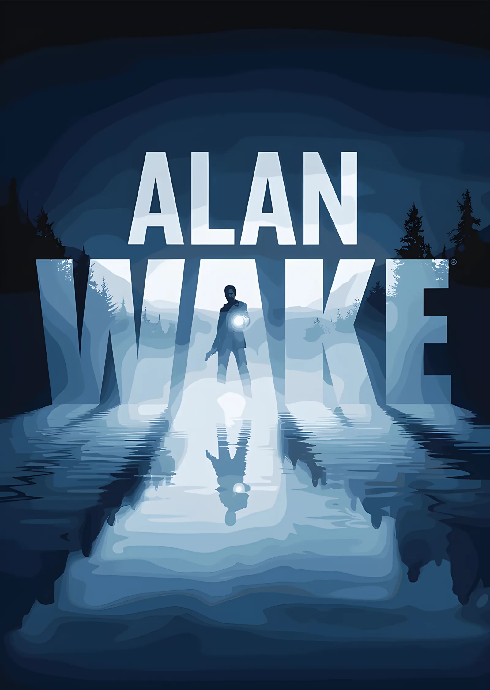 Alan Wake: Fener Işığında Orman Patikası metal tablo
