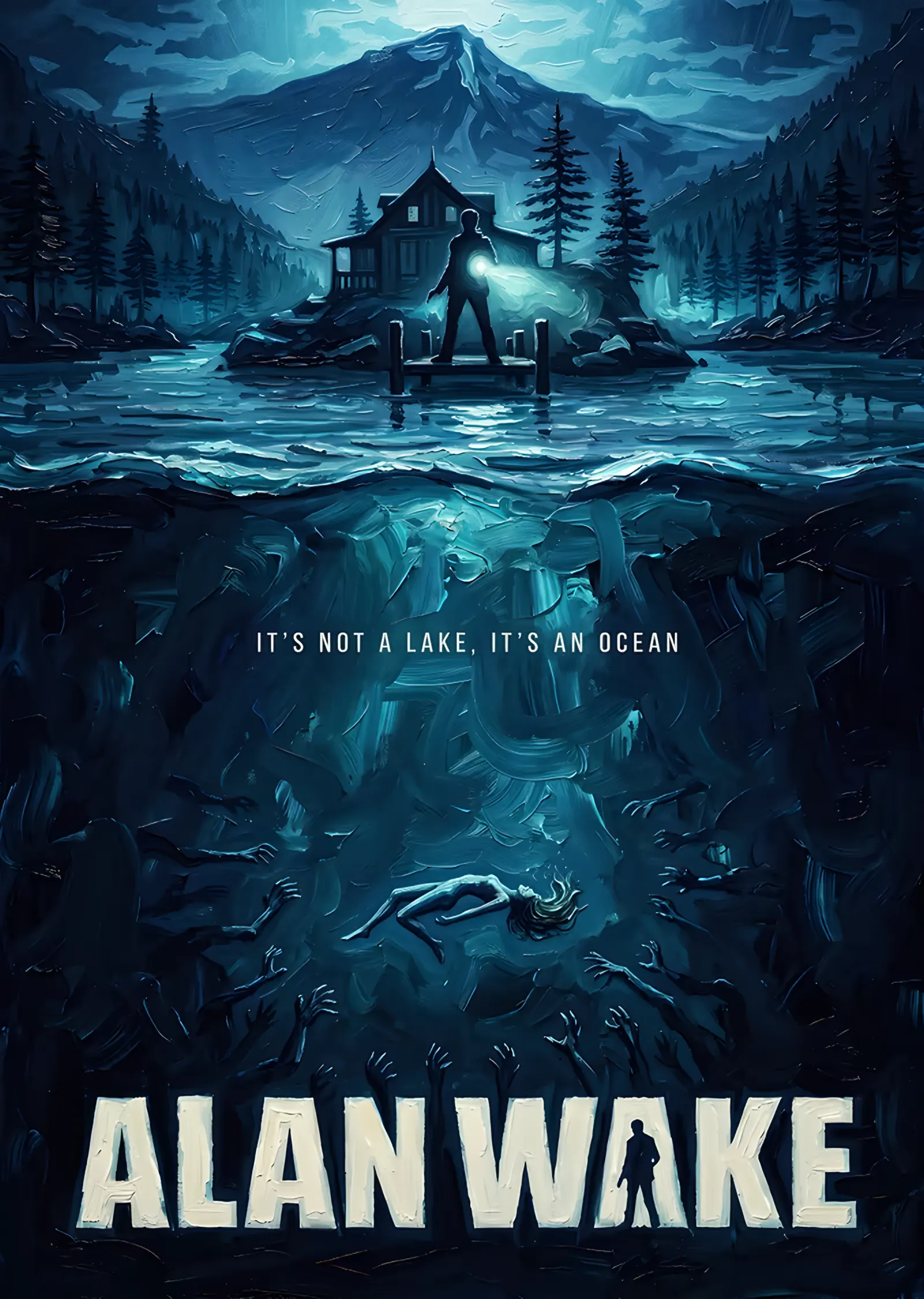 Alan Wake: Göl Evinin Altındaki Karanlık metal tablo