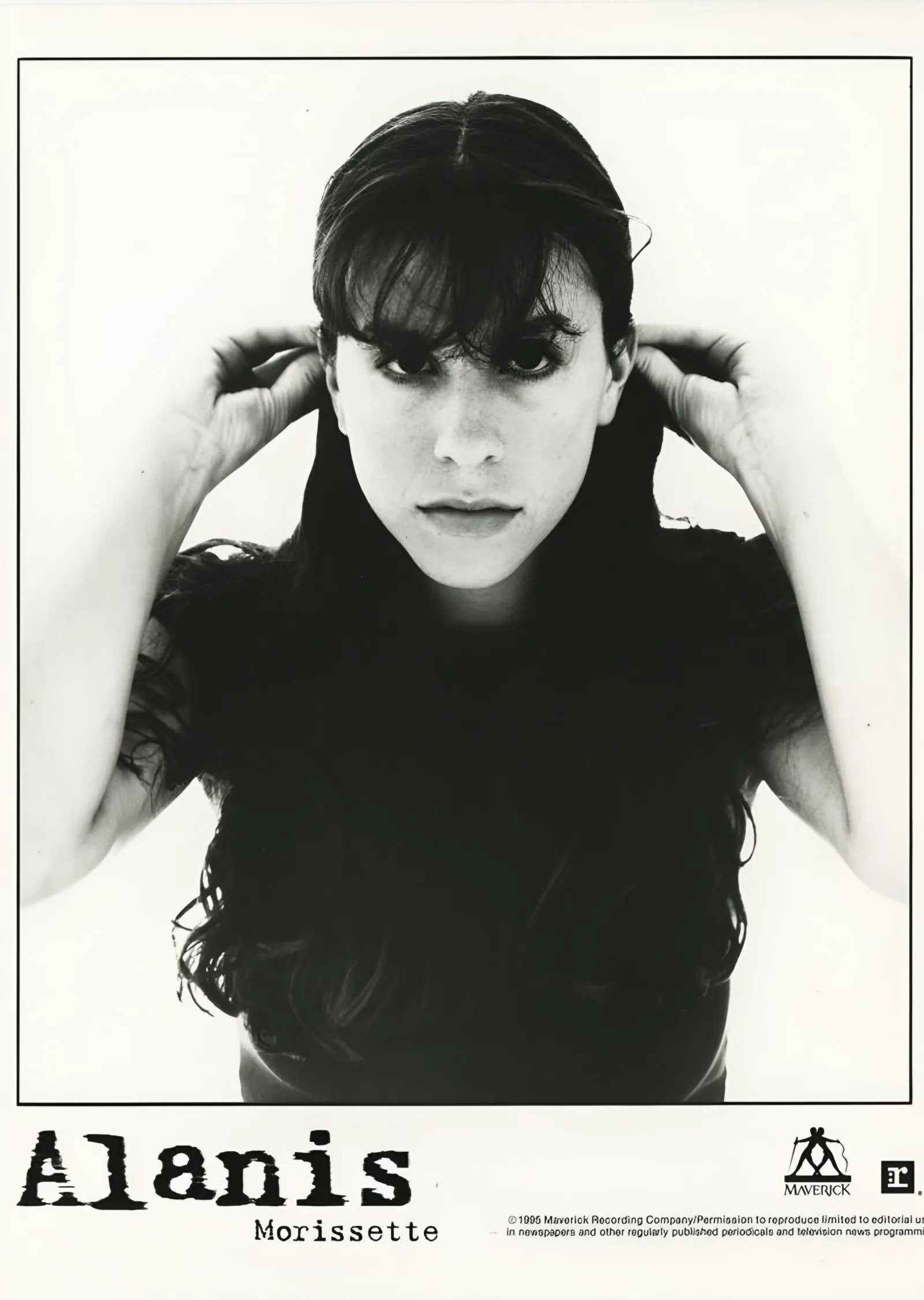 Alanis Morissette - Siyah Beyaz Stüdyo metal tablo
