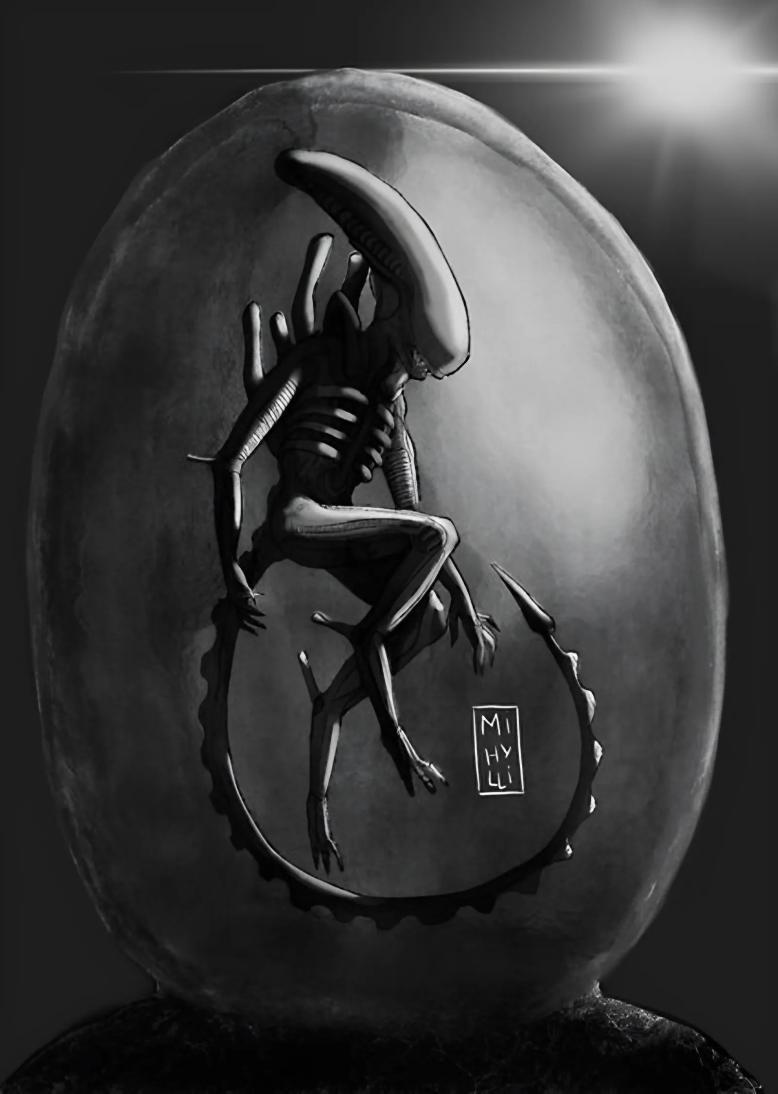 Alien - Yumurtadan Çıkan Xenomorph metal tablo