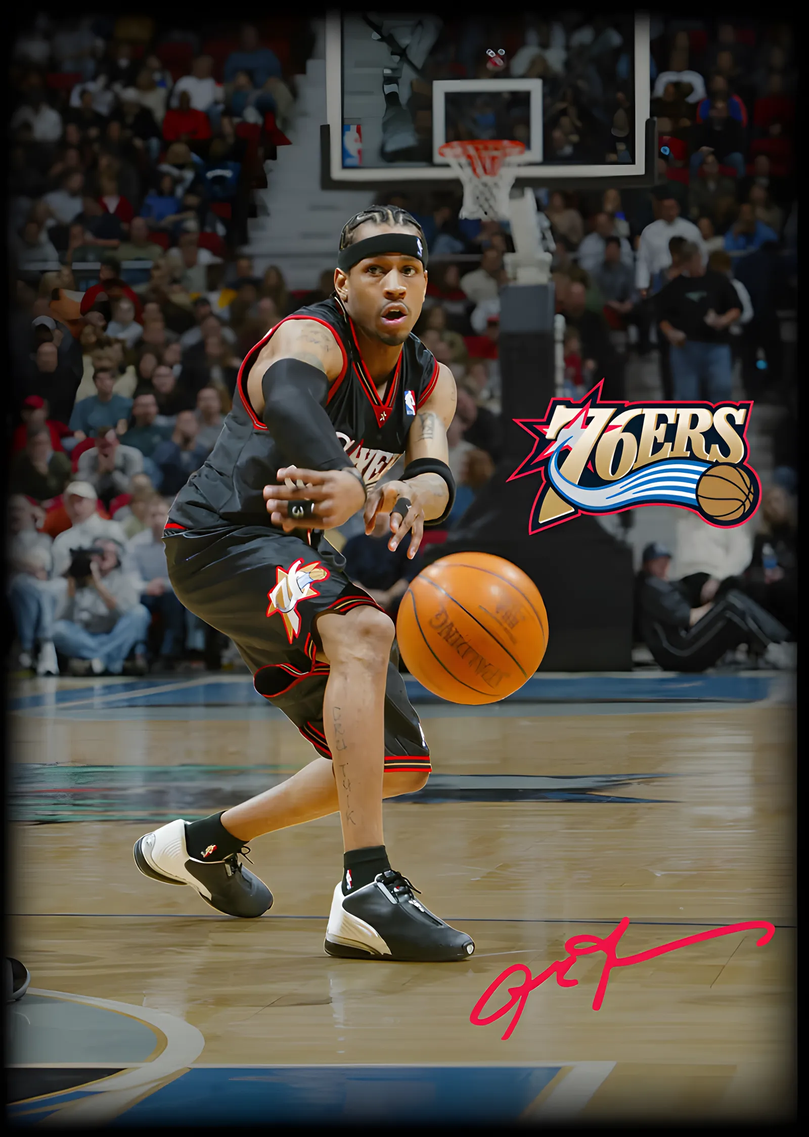 Allen Iverson - Philadelphia 76ers metal tablo