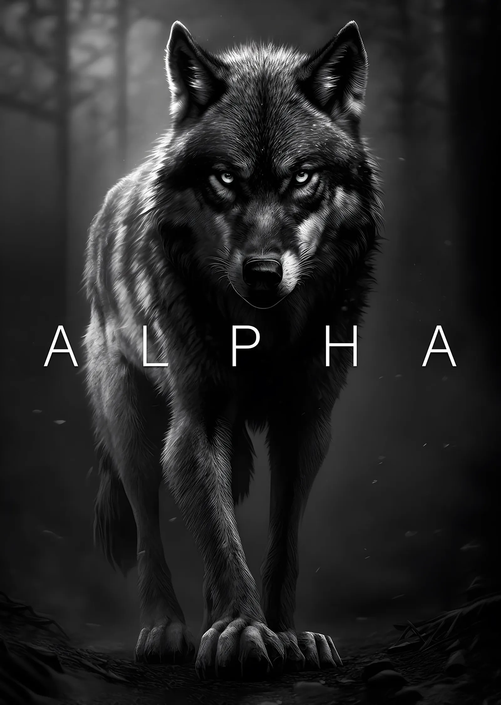 Alpha - Ormanın Kurdu metal tablo