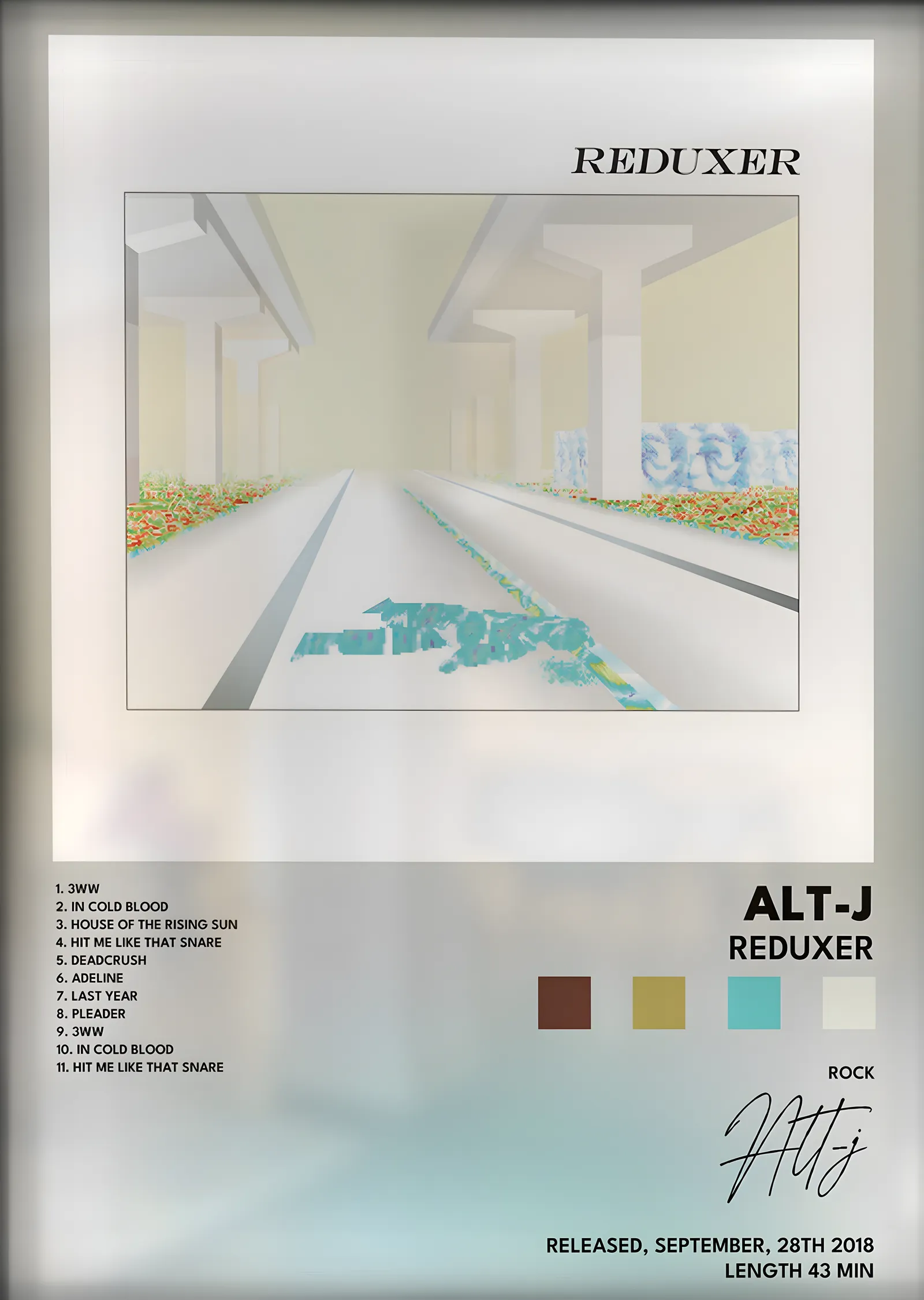 alt-J: Reduxer metal tablo