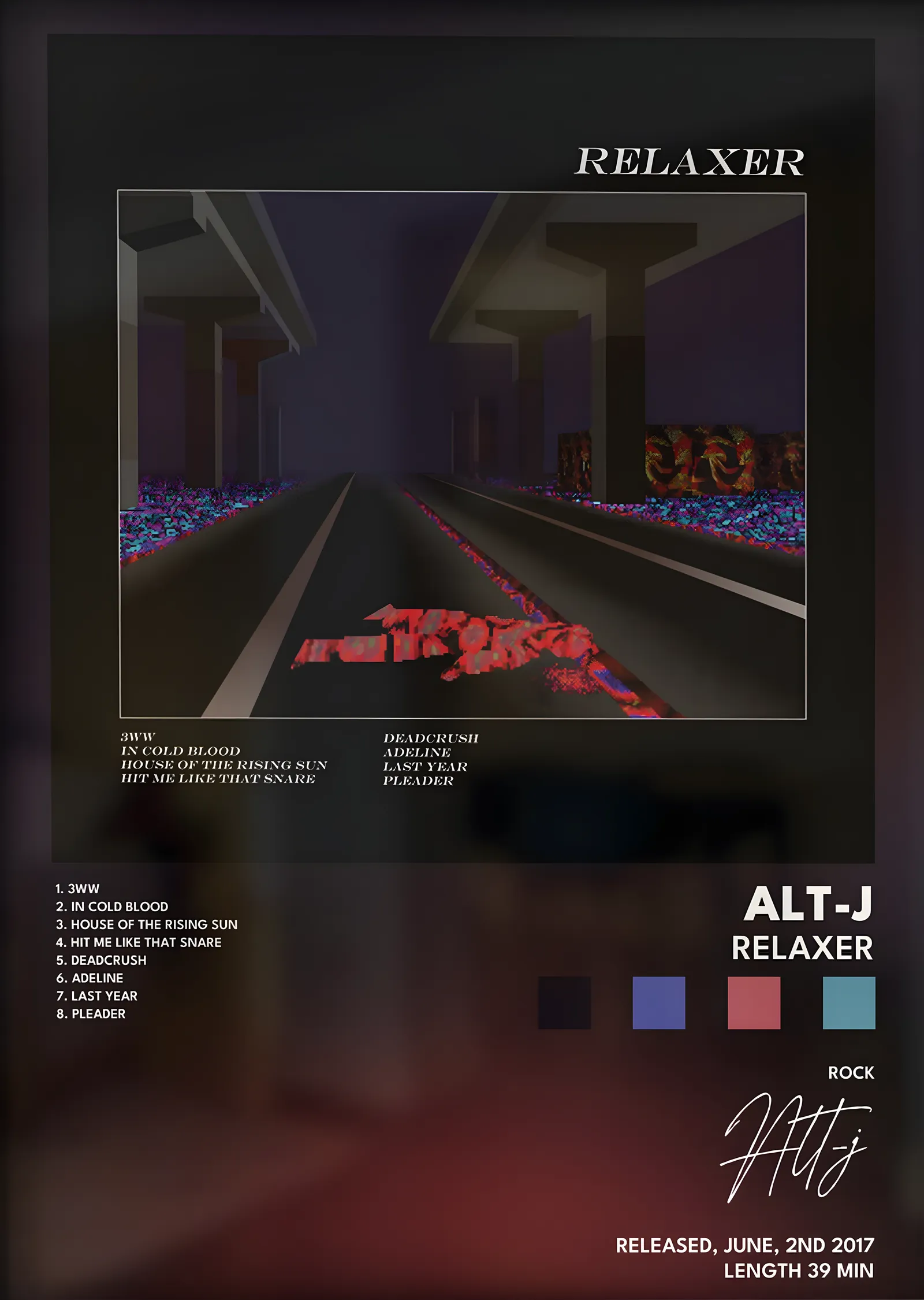 alt-J: Relaxer metal tablo