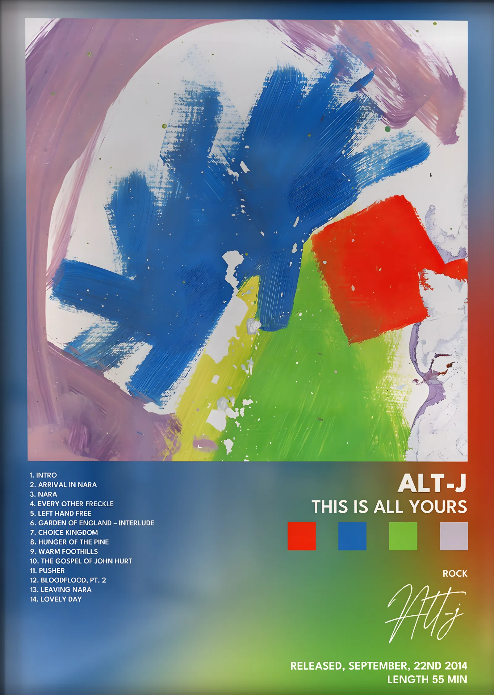 alt-J: This Is All Yours metal tablo