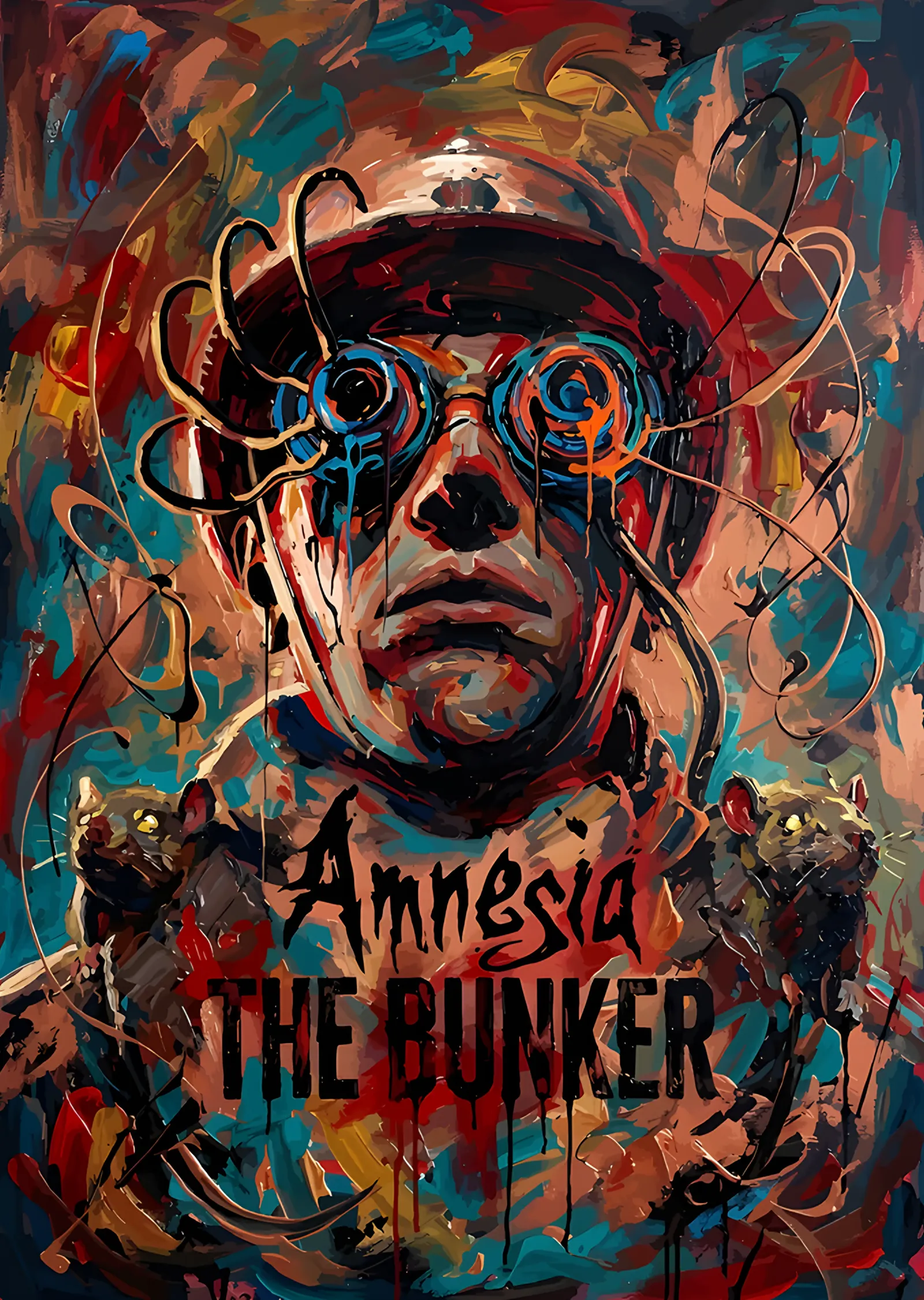 Amnesia The Bunker: Gözlüklü Asker Portresi metal tablo
