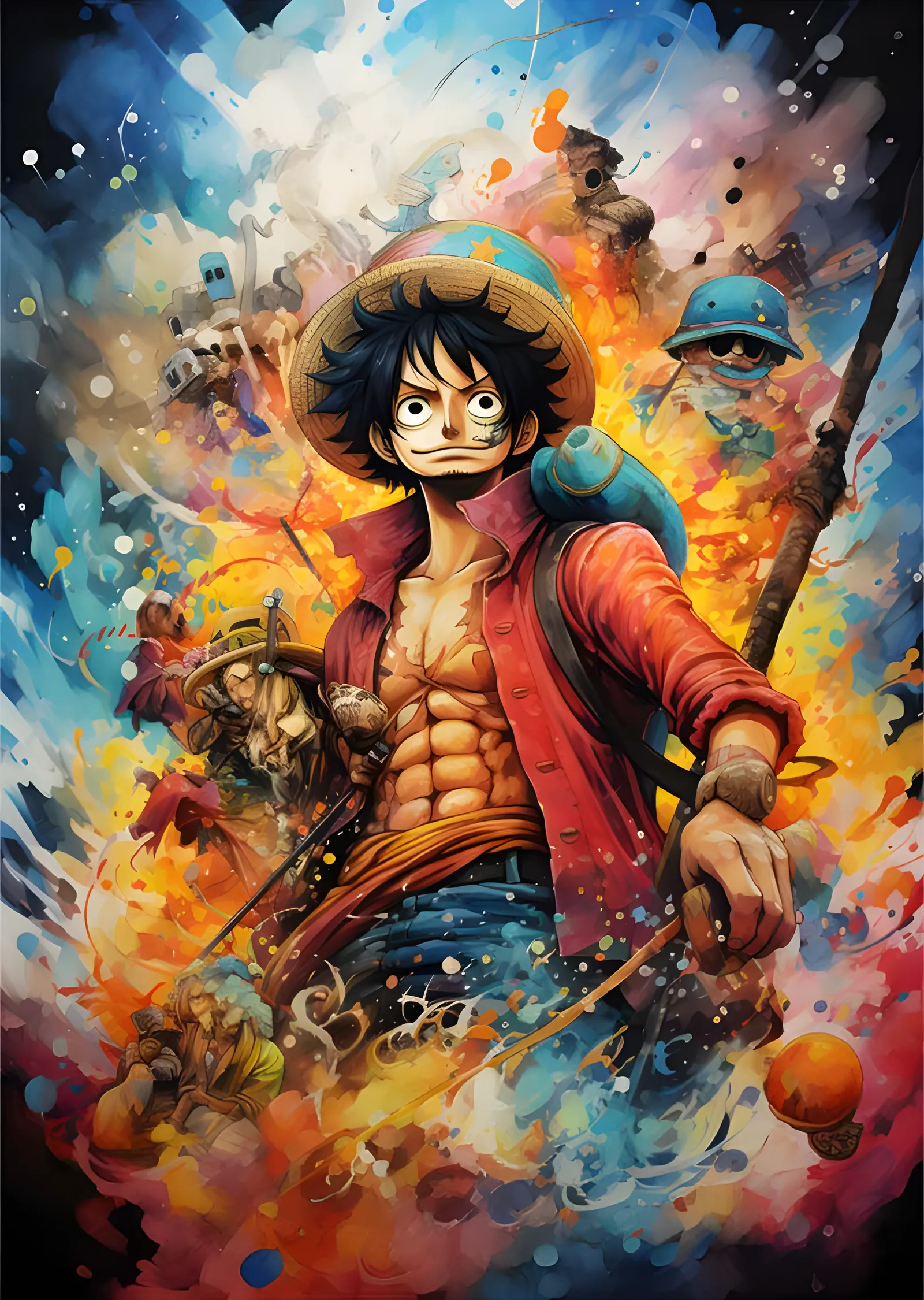 One Piece - Luffy metal tablo