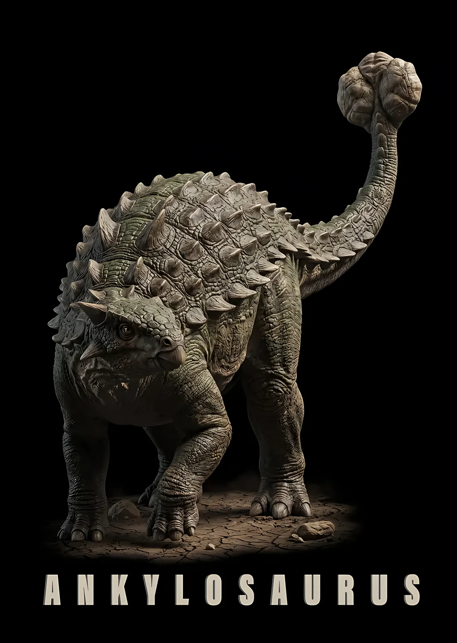 Ankylosaurus metal tablo