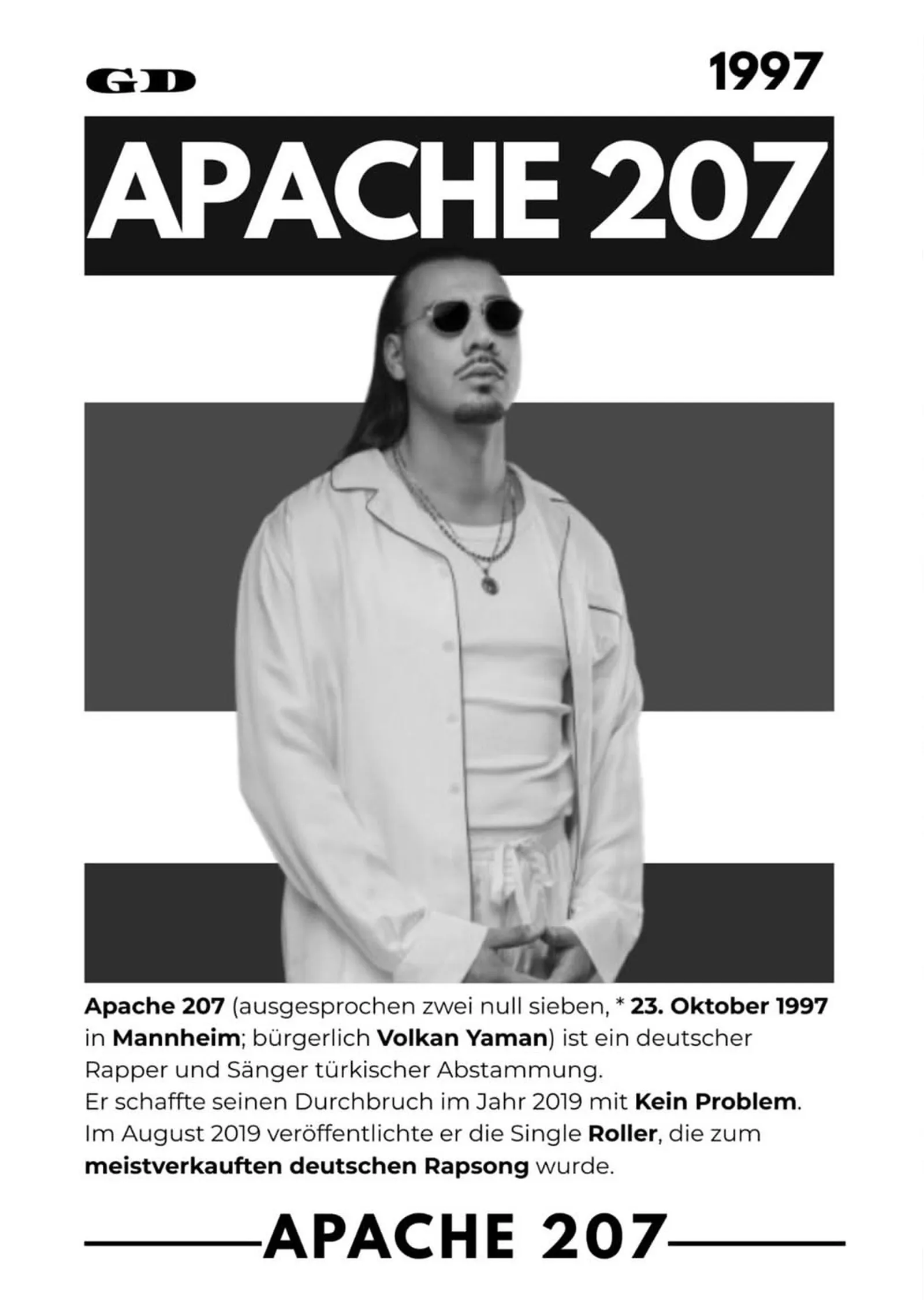 Apache 207: 1997 Künye Afişi metal tablo