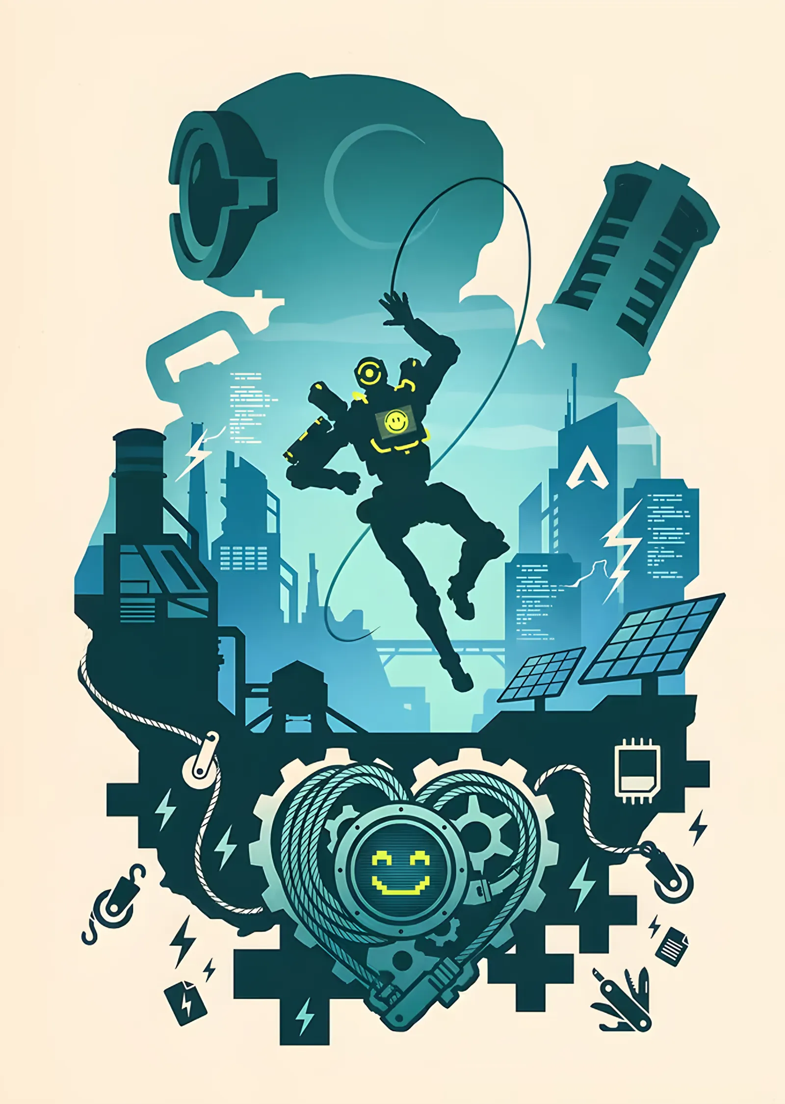 Apex Legends - Pathfinder Minimal metal tablo