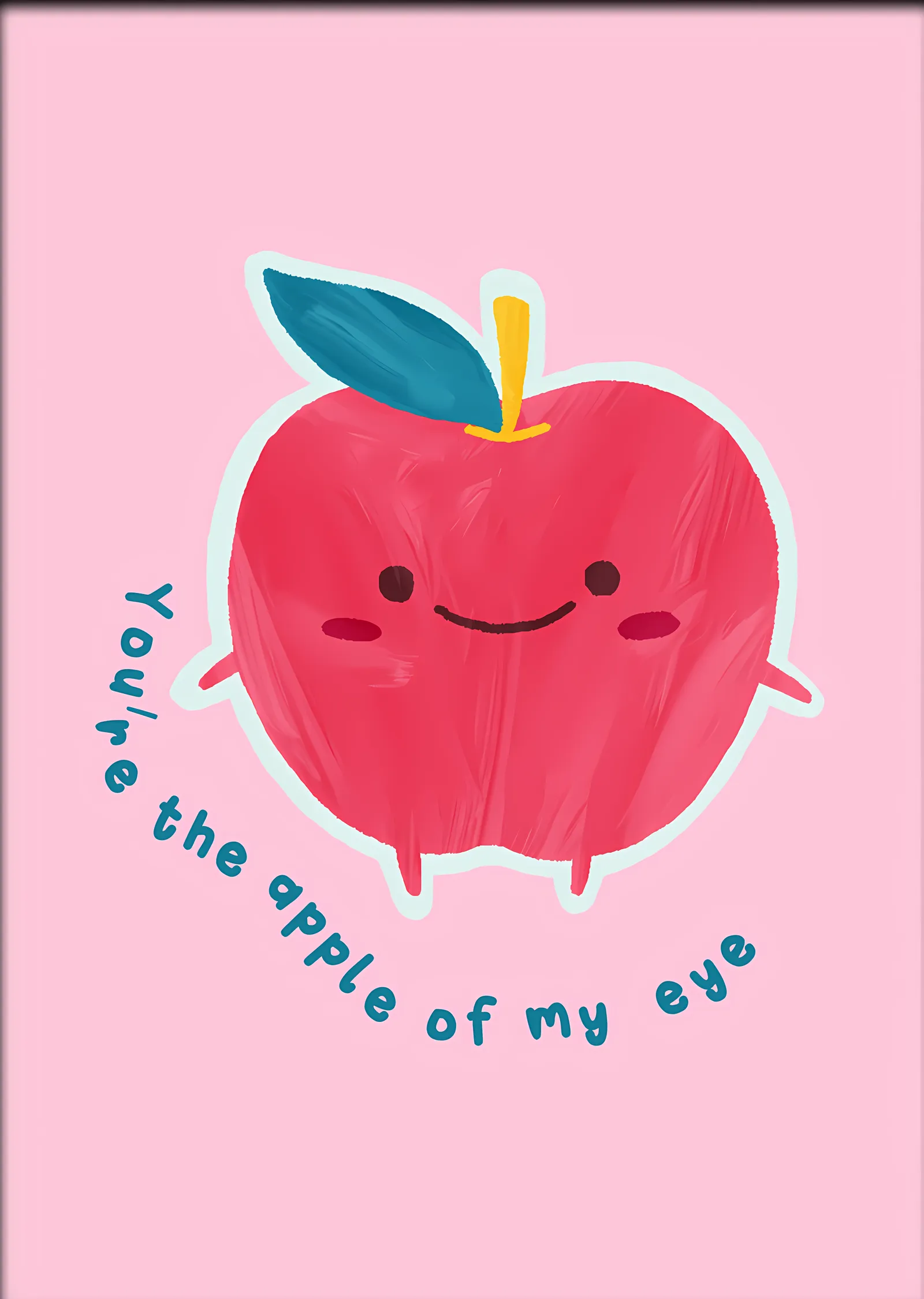Apple of My Eye Elma metal tablo