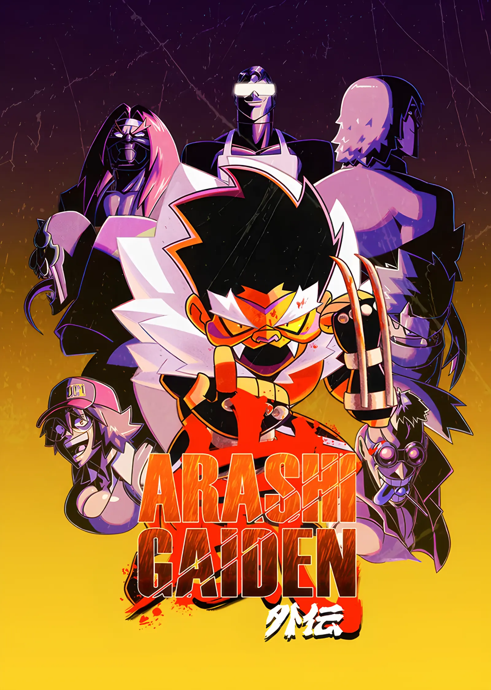 Arash Gaiden: Sarı Zeminde Kadro metal tablo