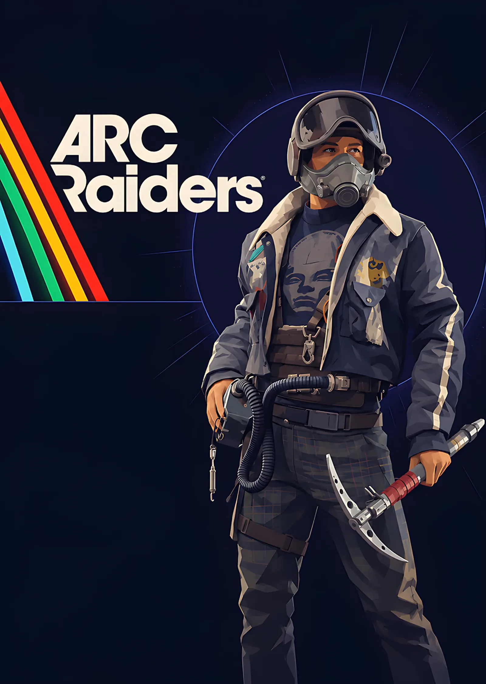 ARC Raiders: Gaz Maskeli Bıçaklı Akıncı metal tablo
