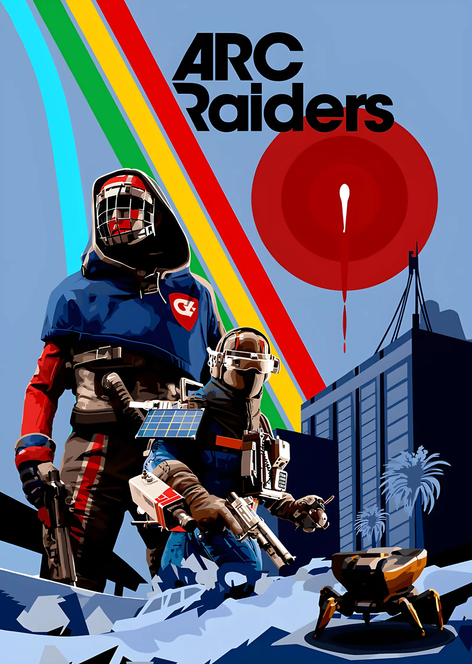 ARC Raiders: Gökkuşağı Şeritte İkili Akıncı metal tablo