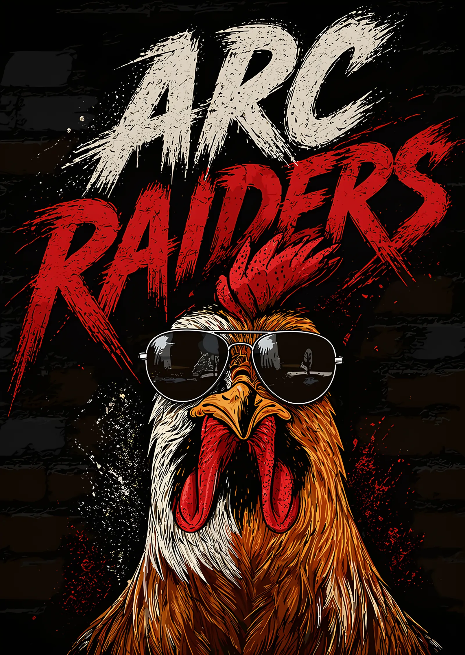 ARC Raiders: Güneş Gözlüklü Horoz metal tablo