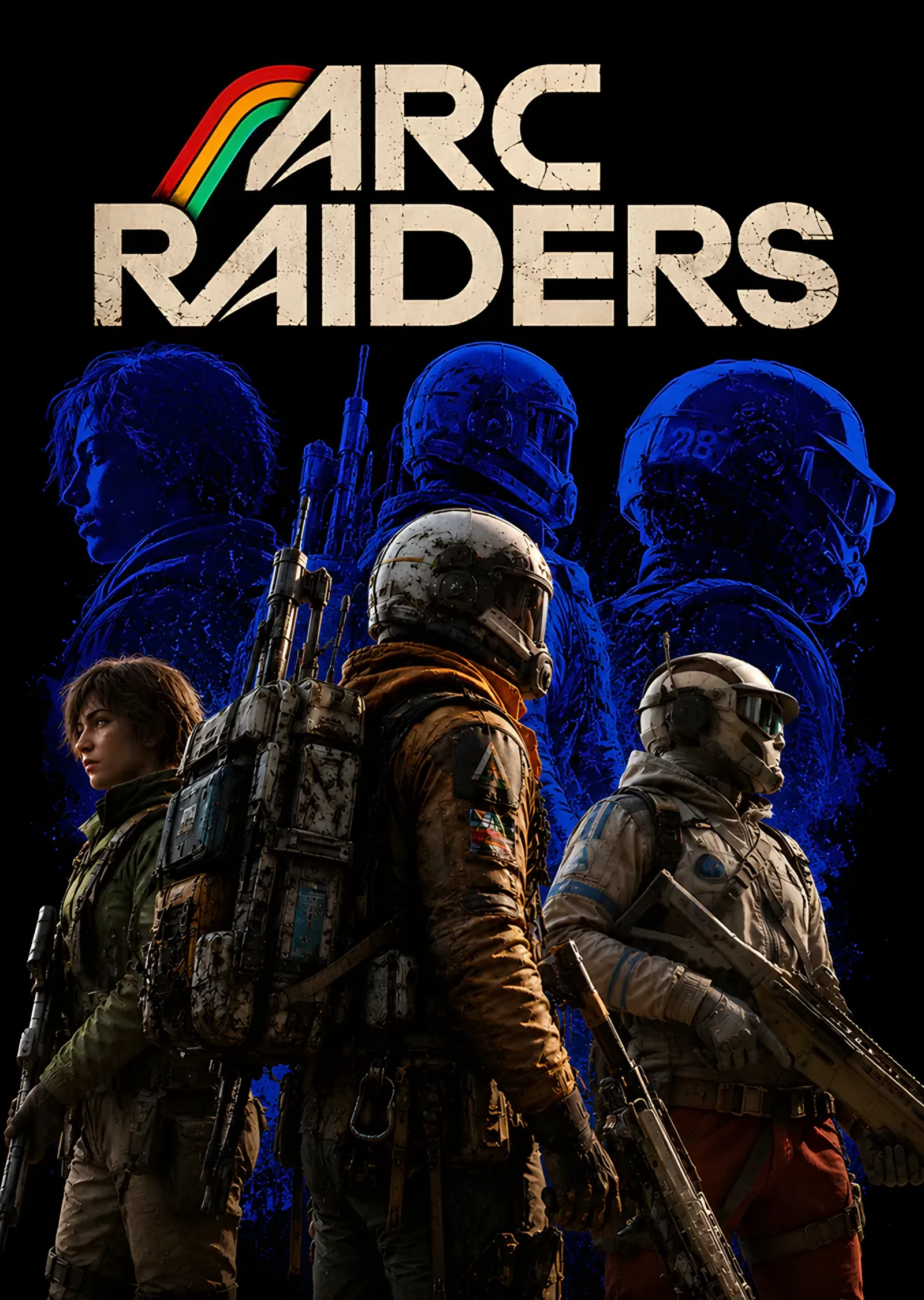 ARC Raiders: Mavi Zeminde Üç Akıncı metal tablo