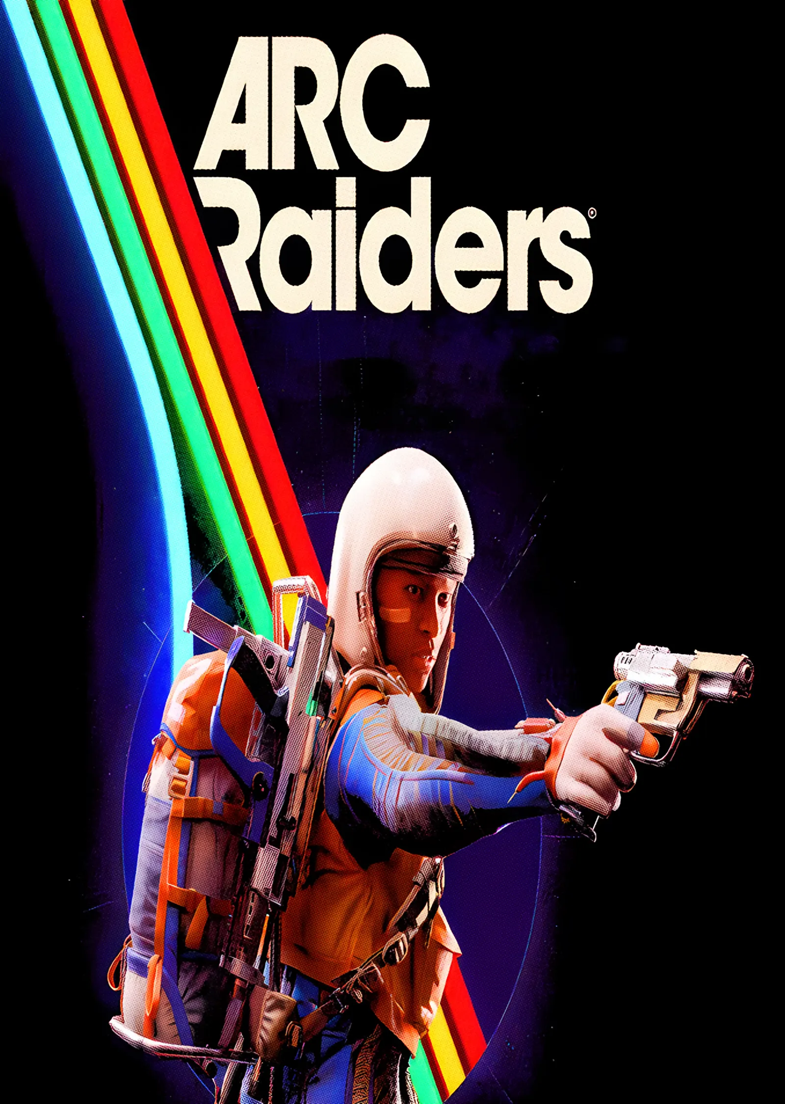 ARC Raiders: Renkli Şeritte Silahlı Akıncı metal tablo