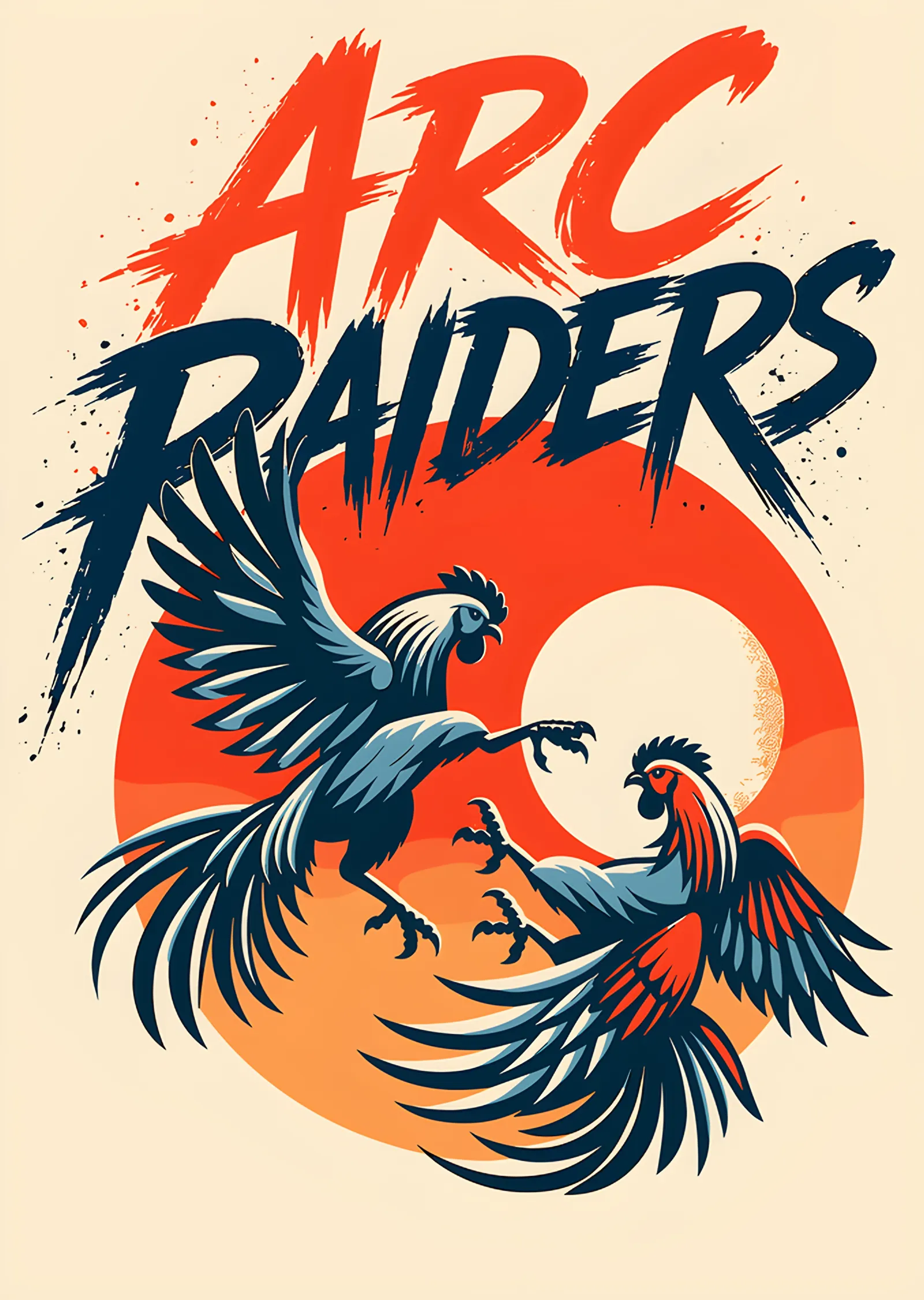 ARC Raiders: Turuncu Güneşte İki Horoz metal tablo