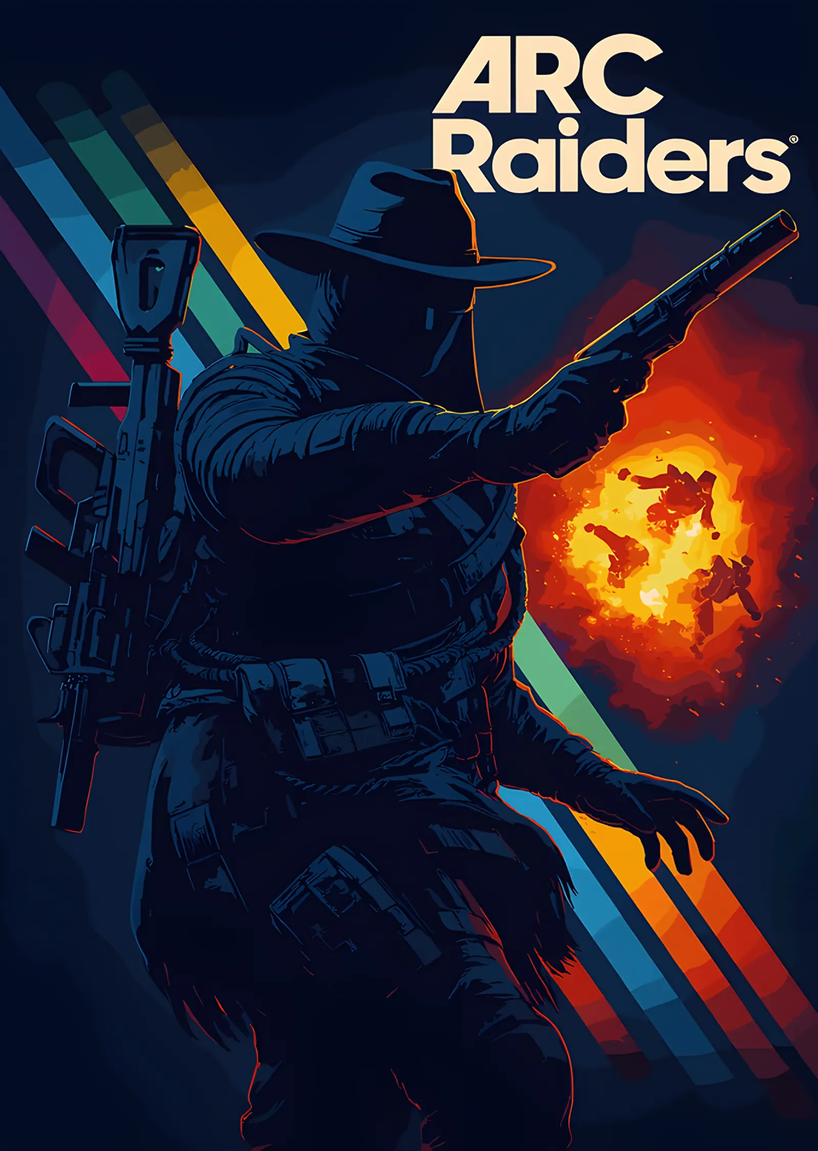 ARC Raiders: Turuncu Patlama Önünde Akıncı metal tablo